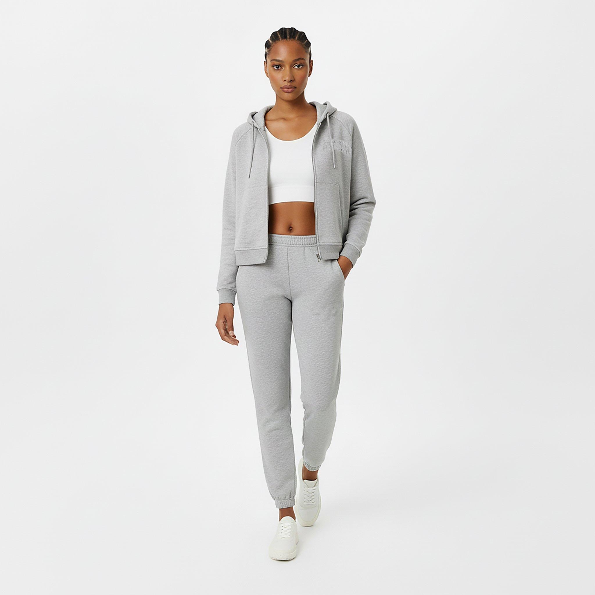 Grey Marl - Jack Wills - Women's Two-Way Zip Hoodie - 5