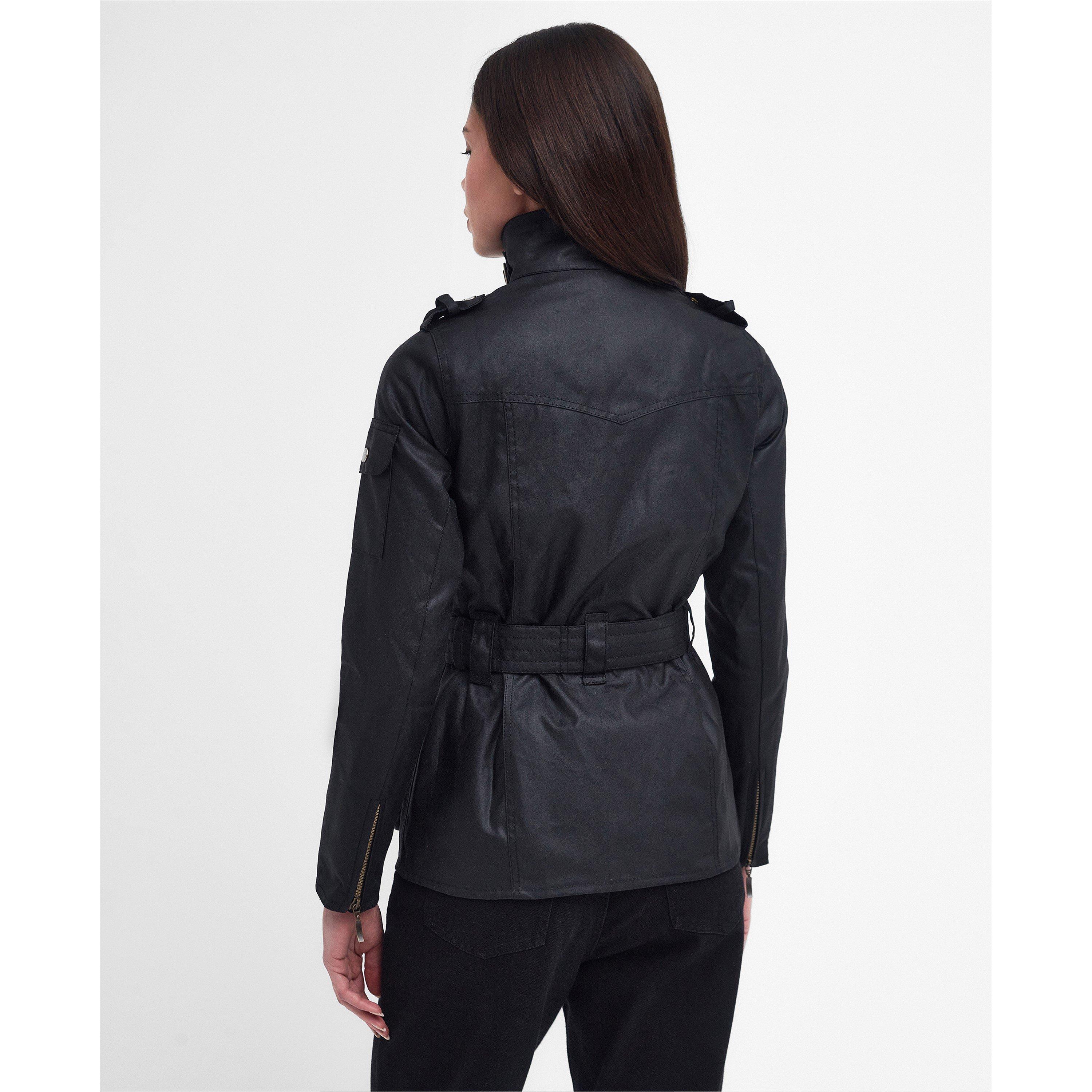 Black - Barbour International - Womens International Wax Jacket - 4
