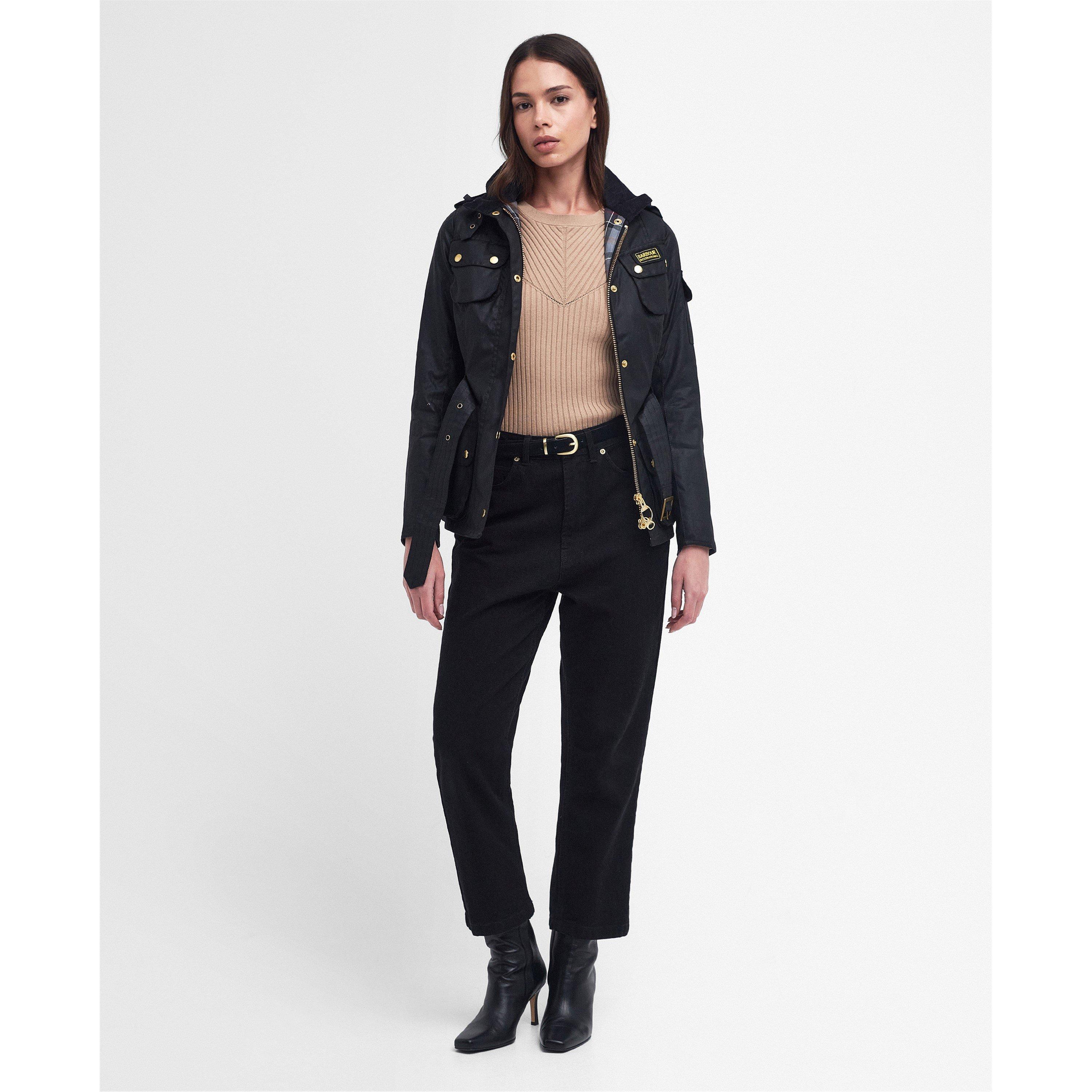 Black - Barbour International - Womens International Wax Jacket - 7