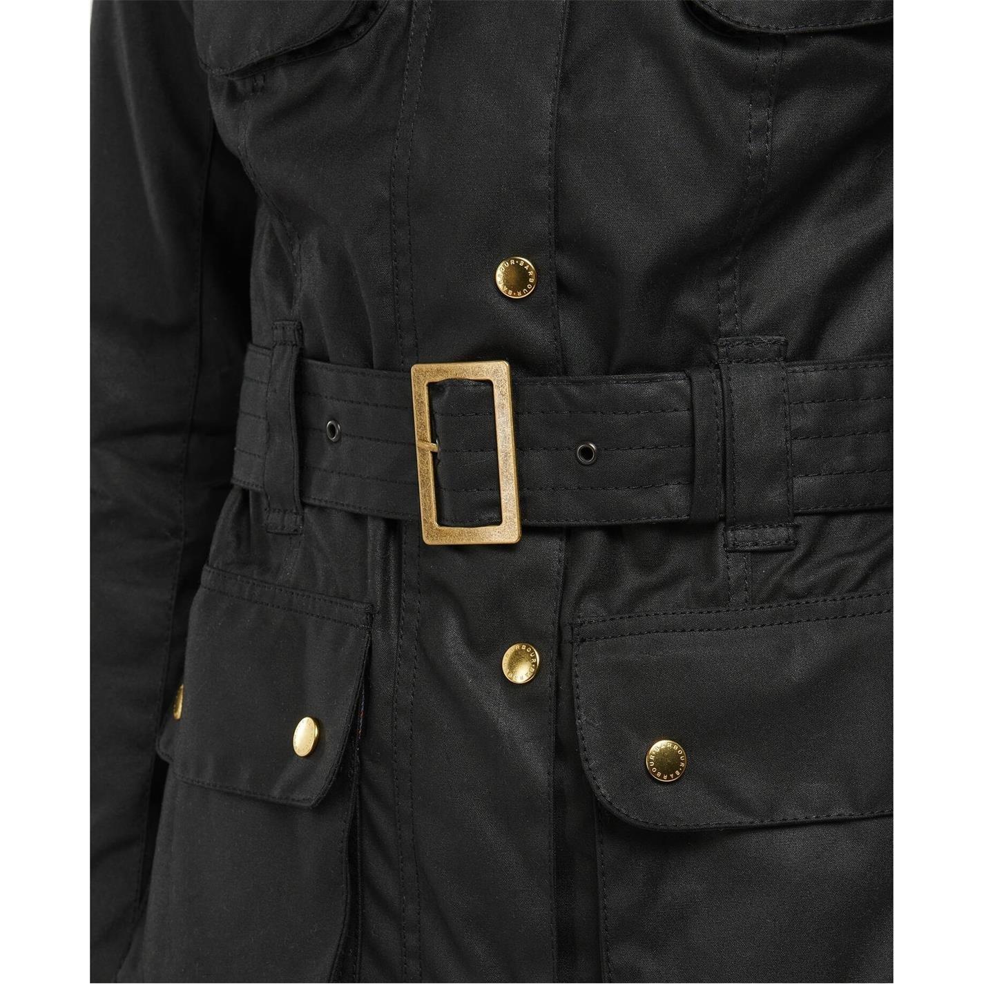 Black - Barbour International - Womens International Wax Jacket - 8