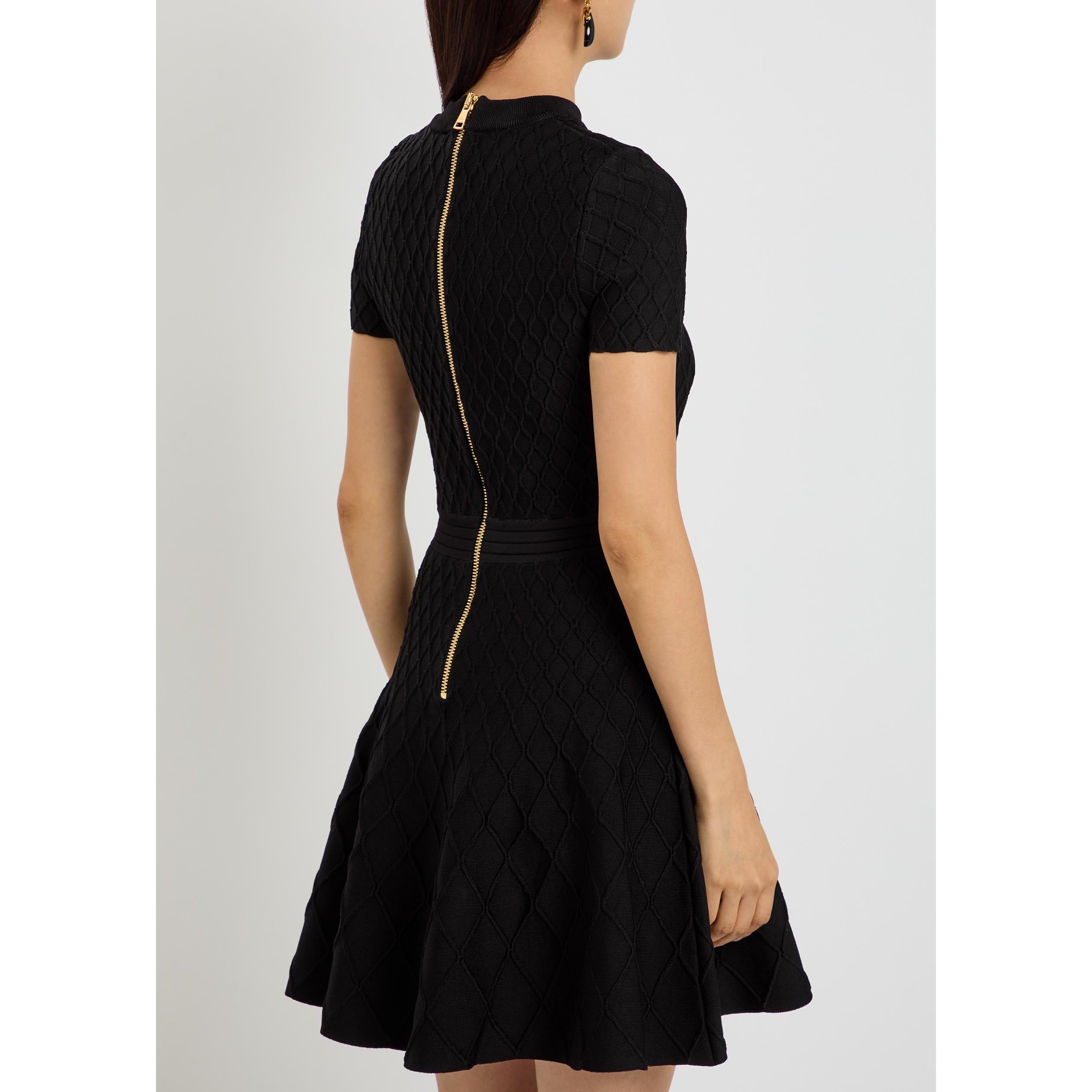 BLACK - Balmain - SS COMPACT VISCOSE KNIT FLARE - 3