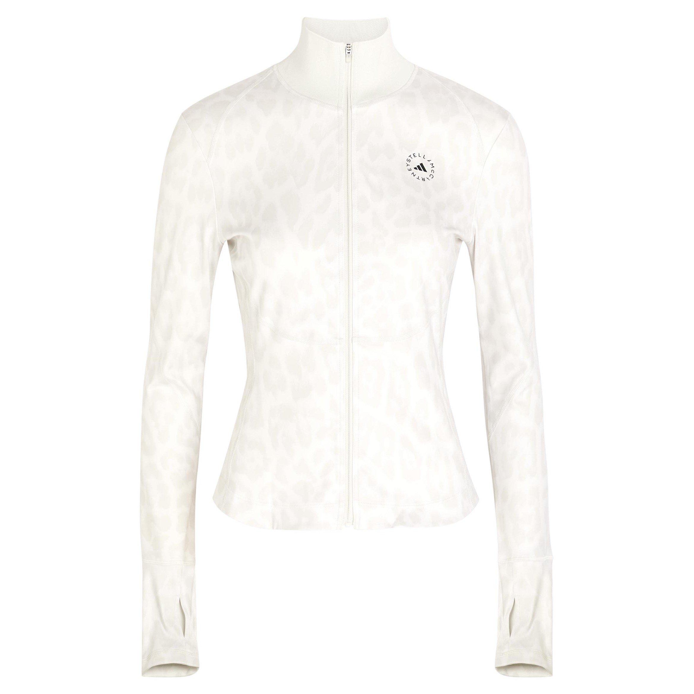 WHITE AND GREY - adidas by Stella McCartney - J TRAINING PRINTED MIDLAYER