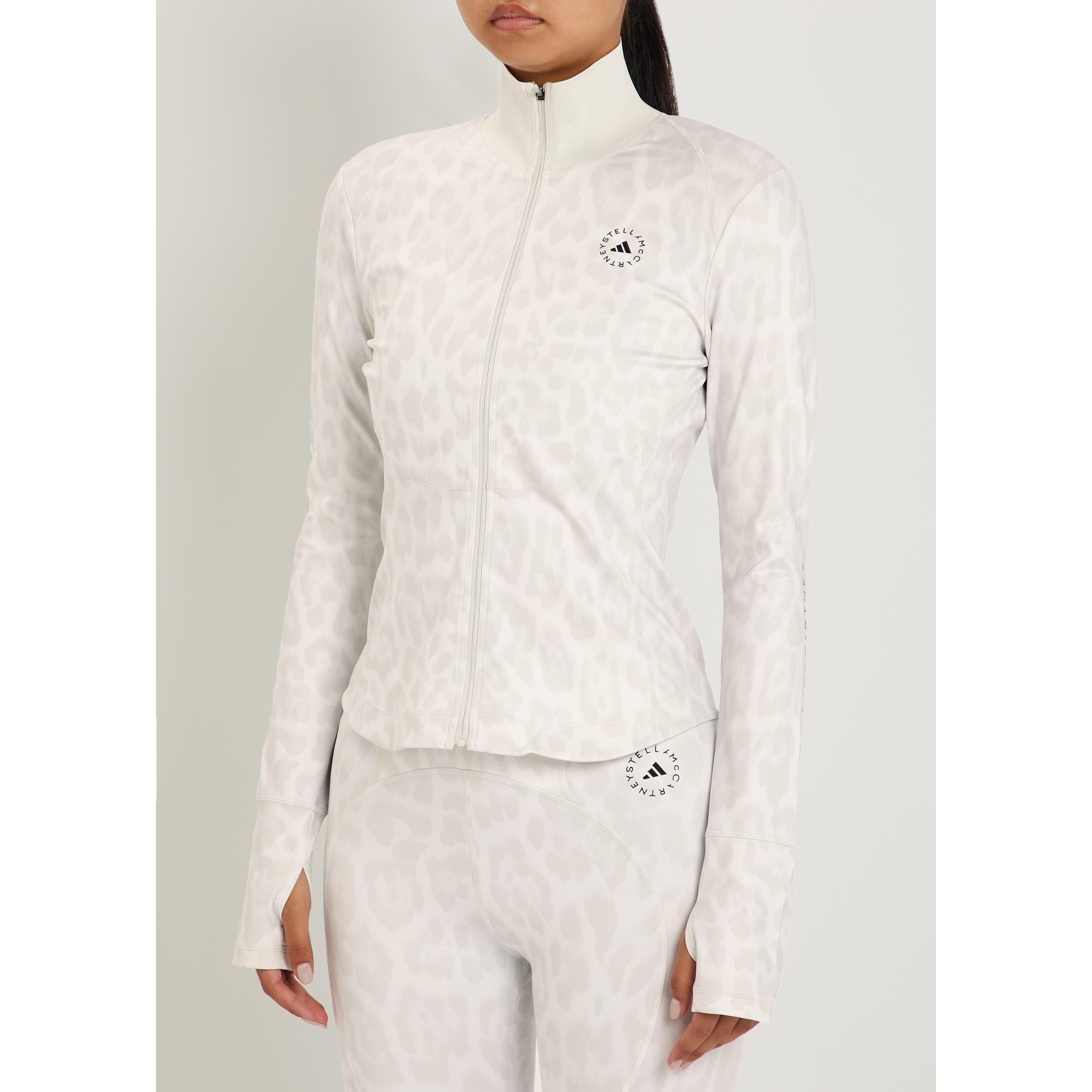 WHITE AND GREY - adidas by Stella McCartney - J TRAINING PRINTED MIDLAYER - 2