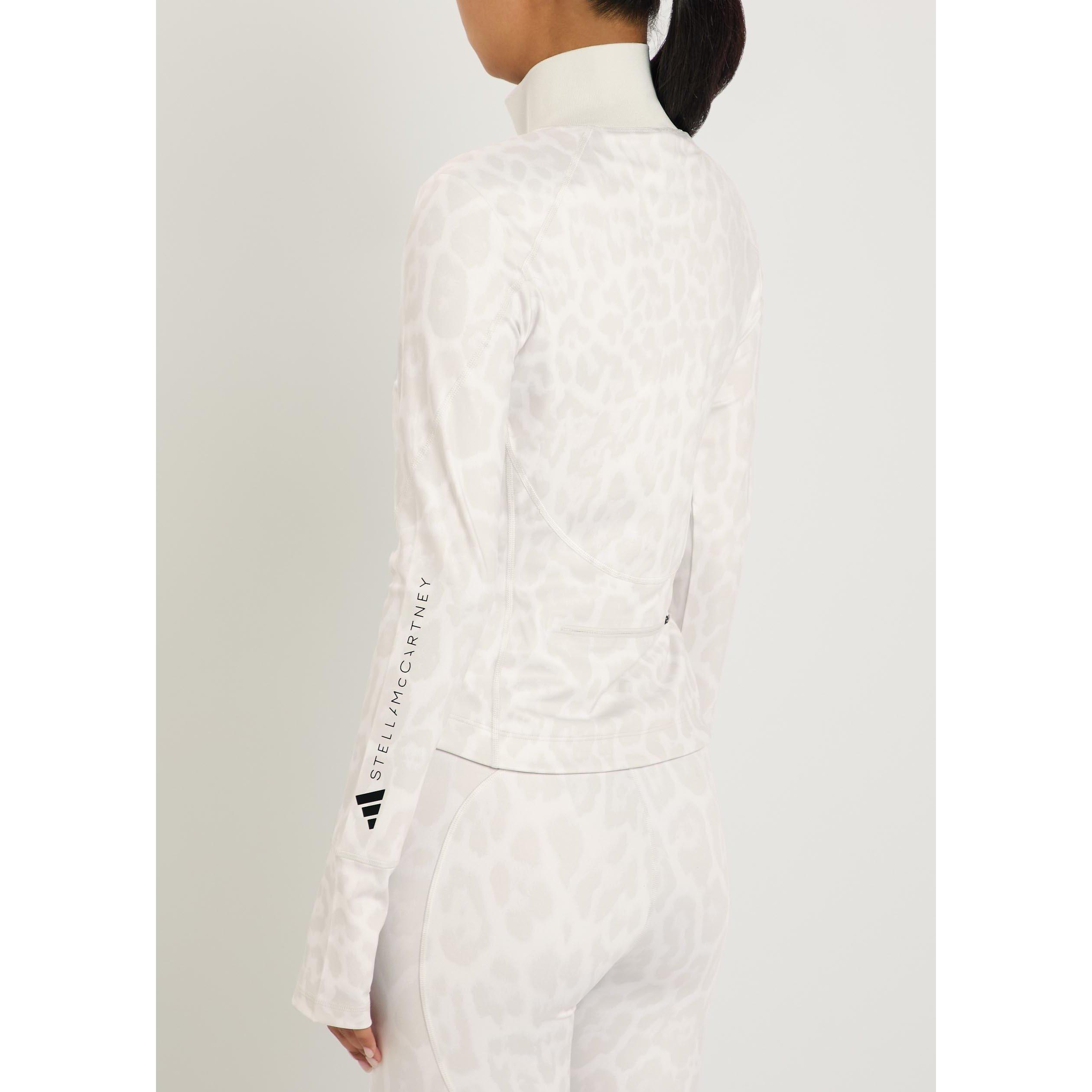 WHITE AND GREY - adidas by Stella McCartney - J TRAINING PRINTED MIDLAYER - 3