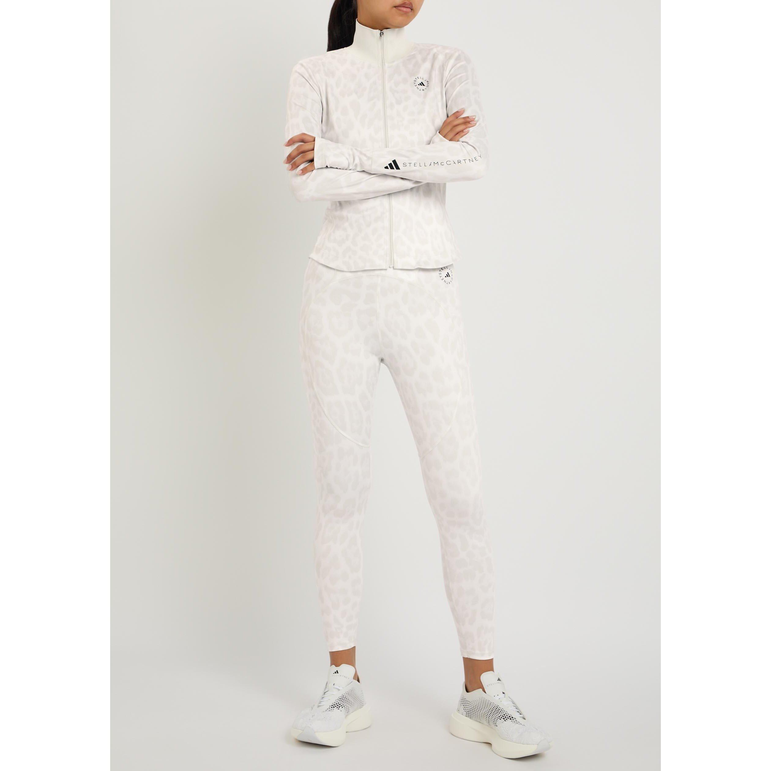 WHITE AND GREY - adidas by Stella McCartney - J TRAINING PRINTED MIDLAYER - 5