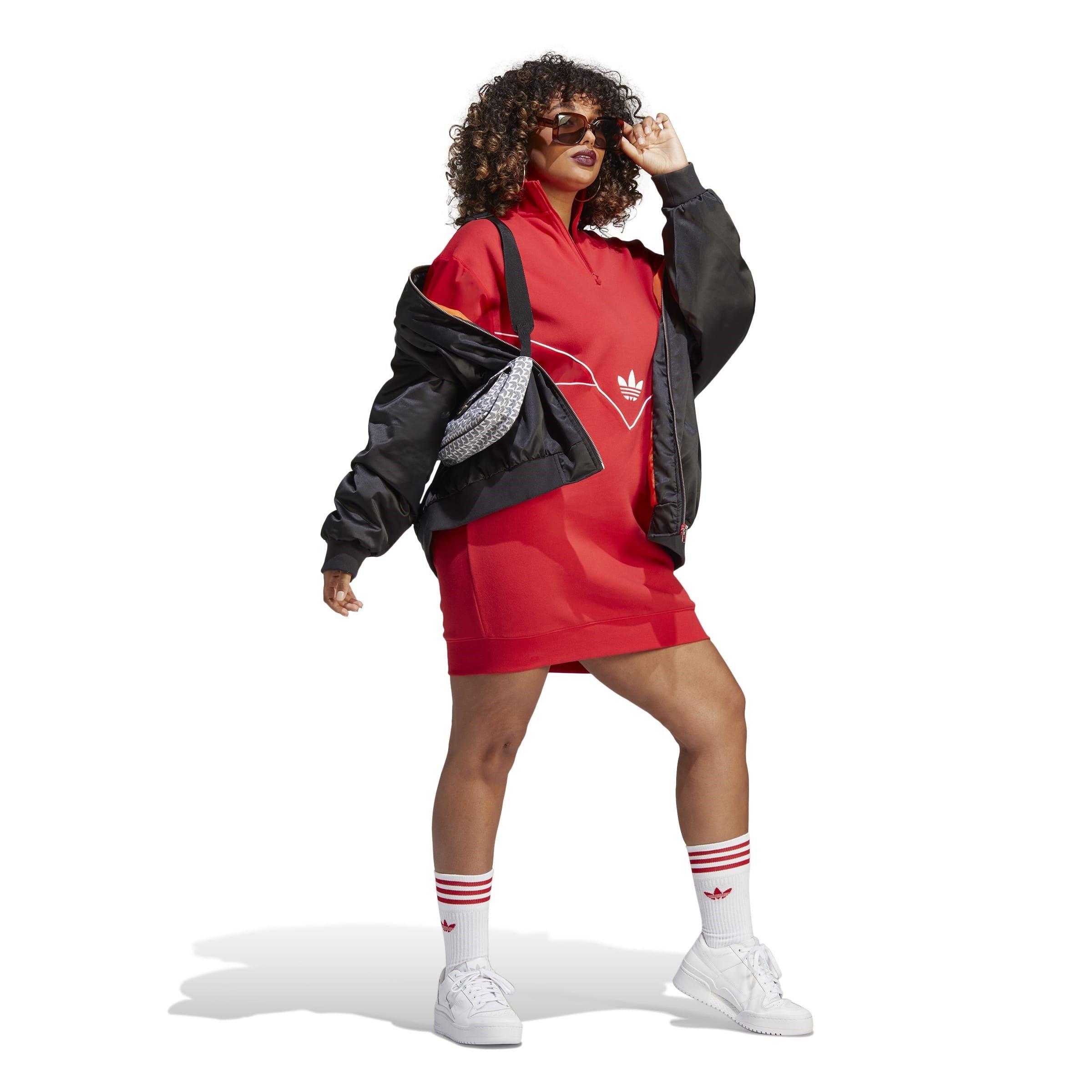 Red - adidas Originals - Women's Jumper Dress - 3