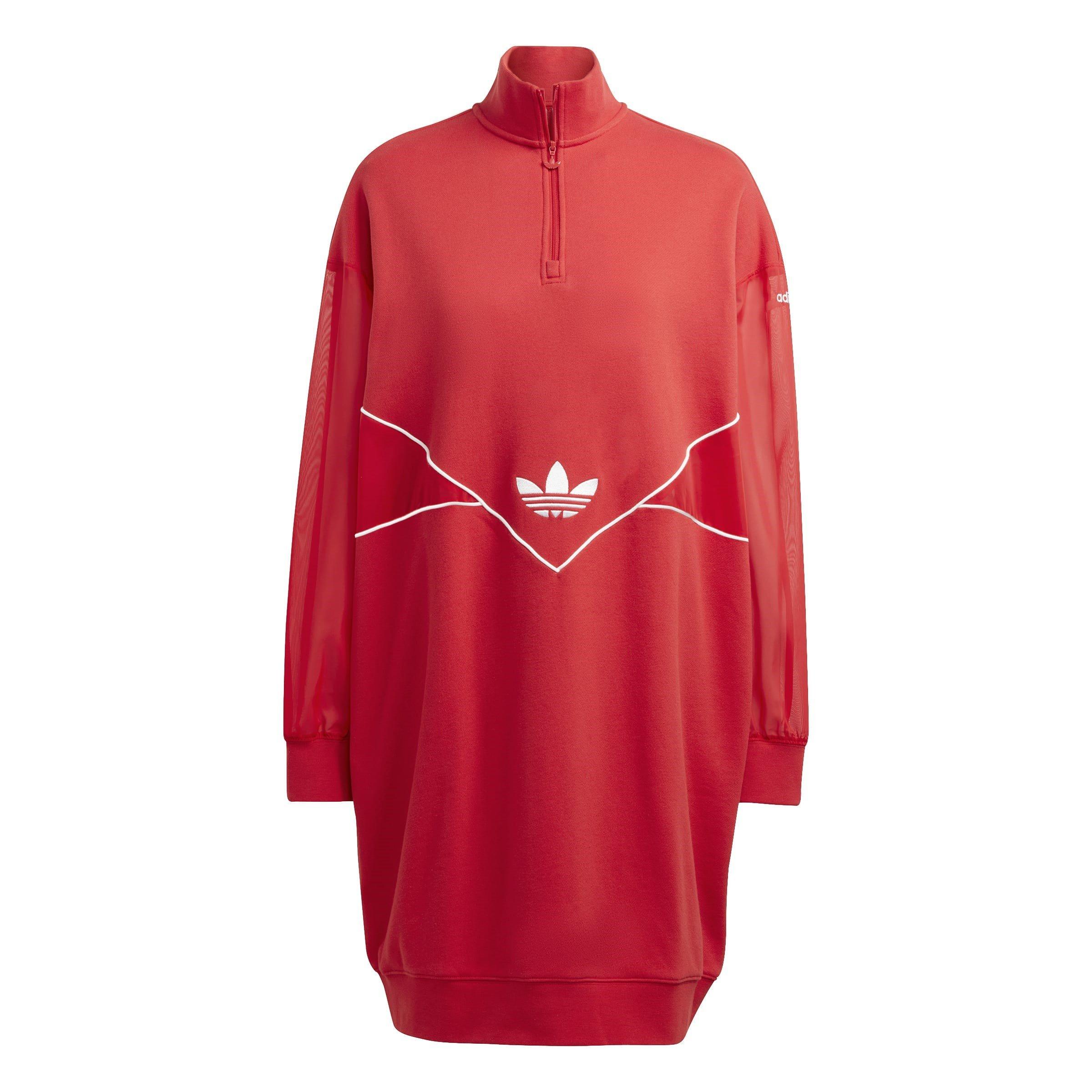 Red - adidas Originals - Women's Jumper Dress - 7