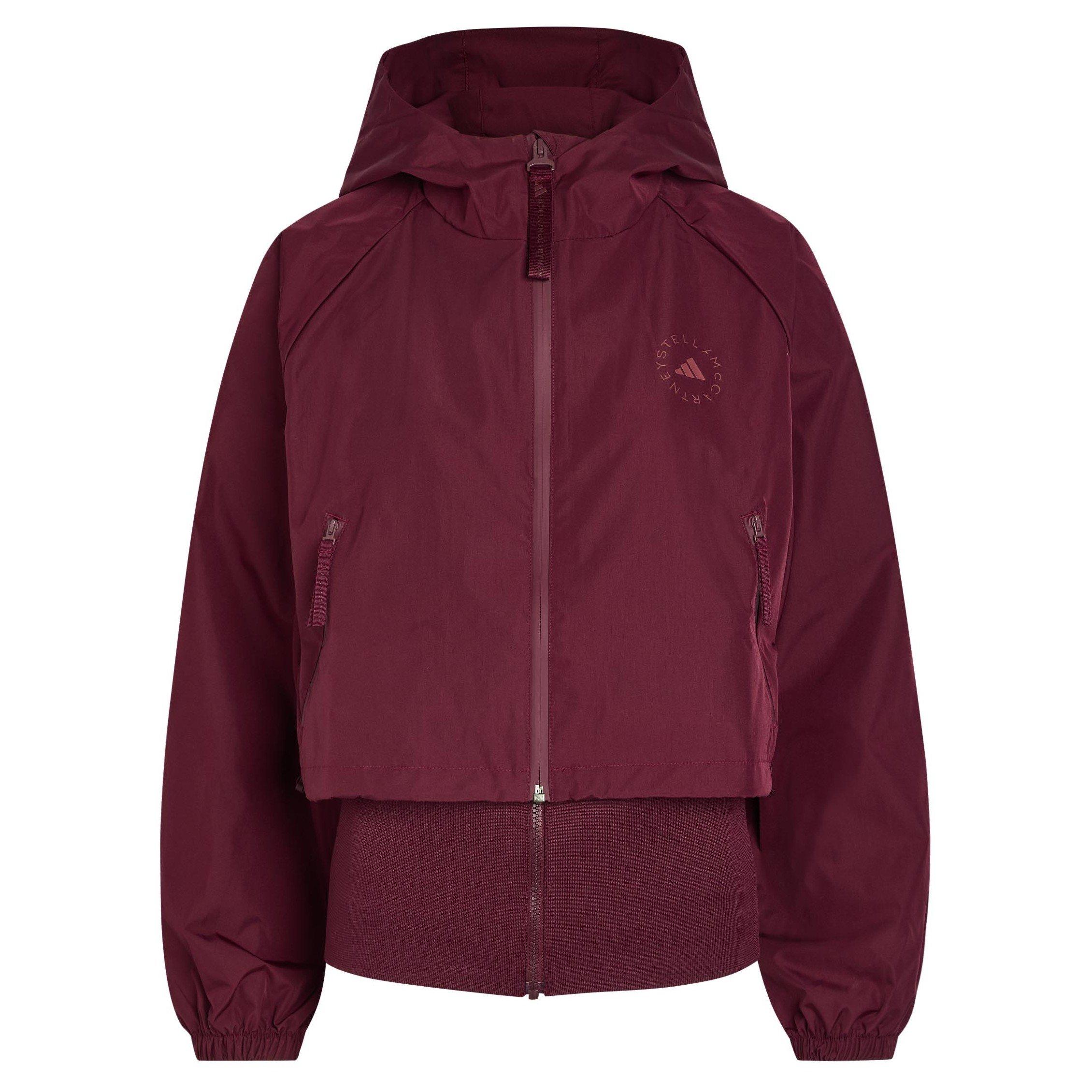 MAROON - adidas by Stella McCartney - Women's J Cropped Track Jacket