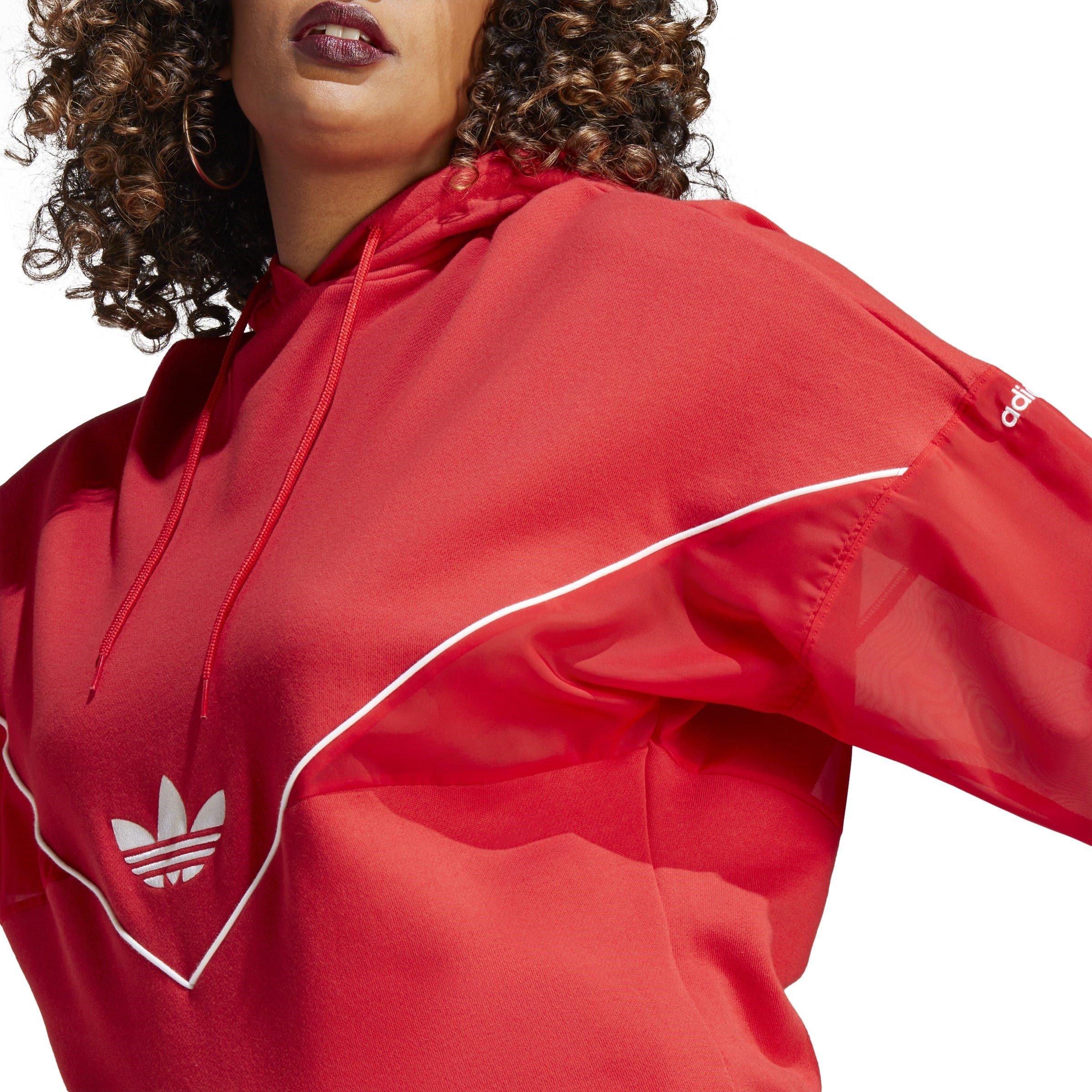 Red - adidas Originals - Women's Over the Head Hoodie - 4