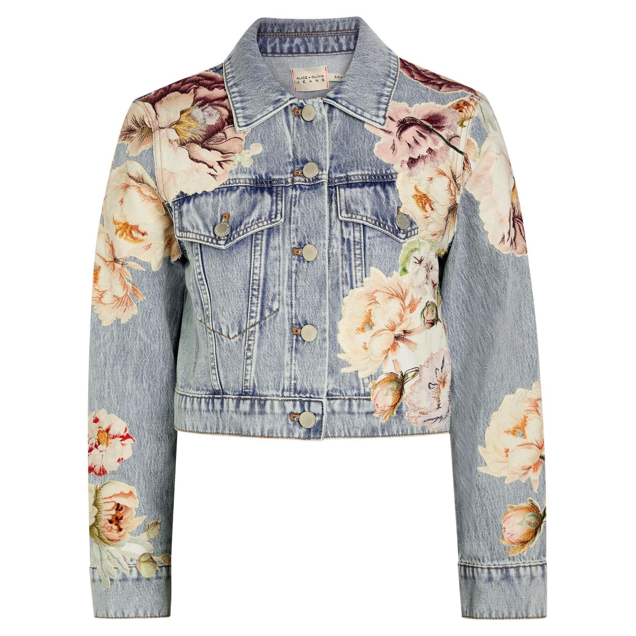 DENIM - Alice And Olivia - JKT CHLOE CROPPED JKT W EMBR - 1