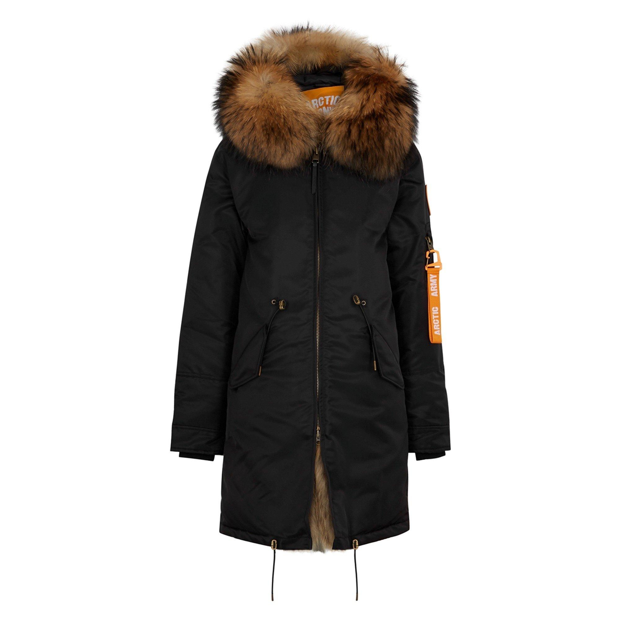 BLACK - Arctic Army - JKT LUXE LONG FUR LINED PARKA - 1