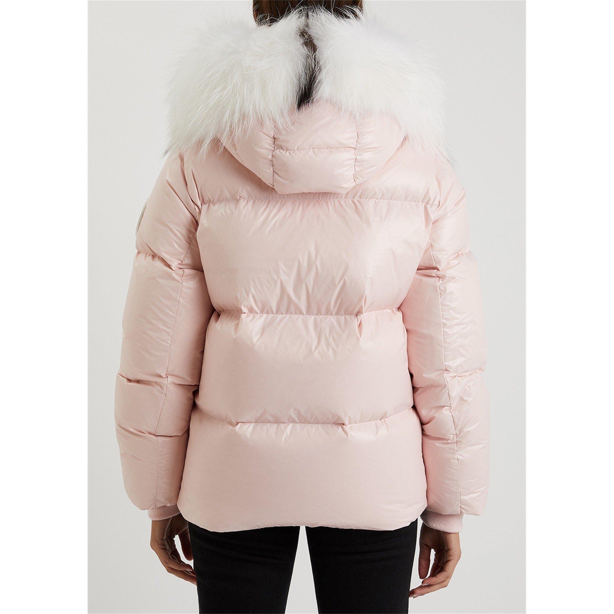 LIGHT PINK - Arctic Army - JKT SHORT FUR HOOD EXC PUFFER - 3