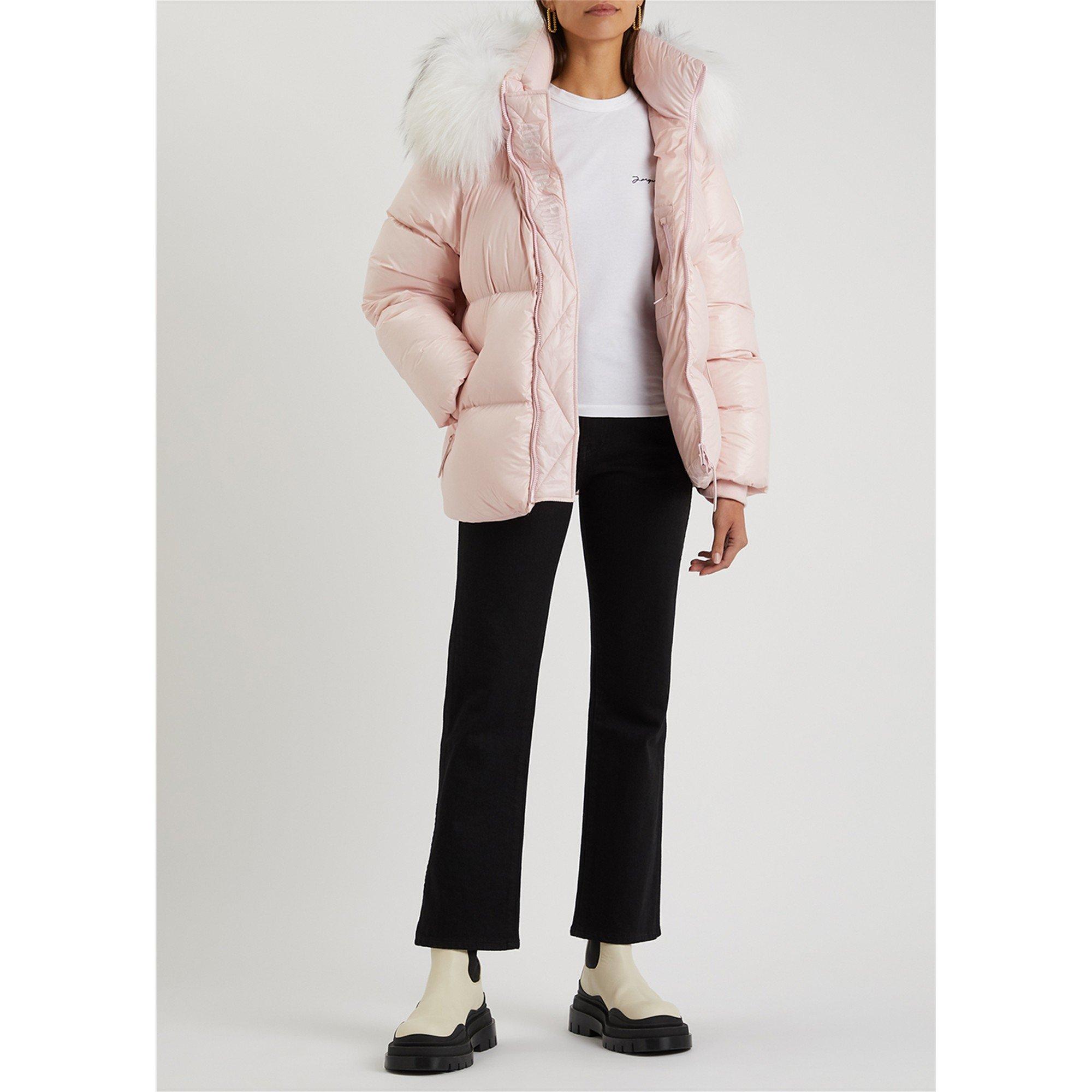 LIGHT PINK - Arctic Army - JKT SHORT FUR HOOD EXC PUFFER - 6