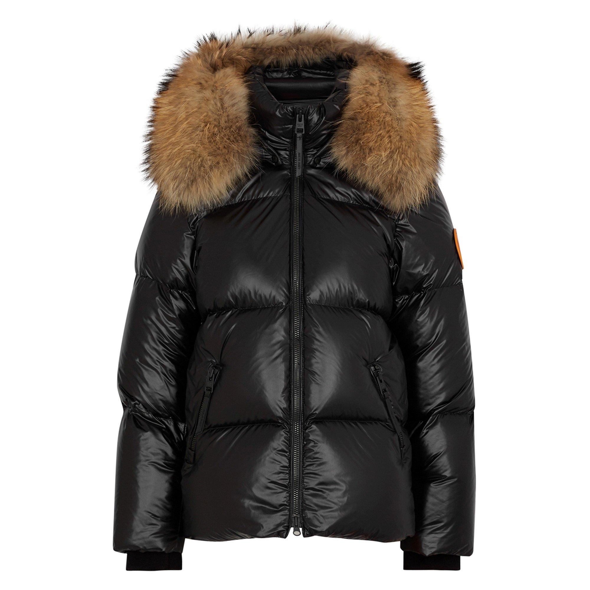 BLACK - Arctic Army - JKT SHORT FUR SHINY PUFFER JKT - 1