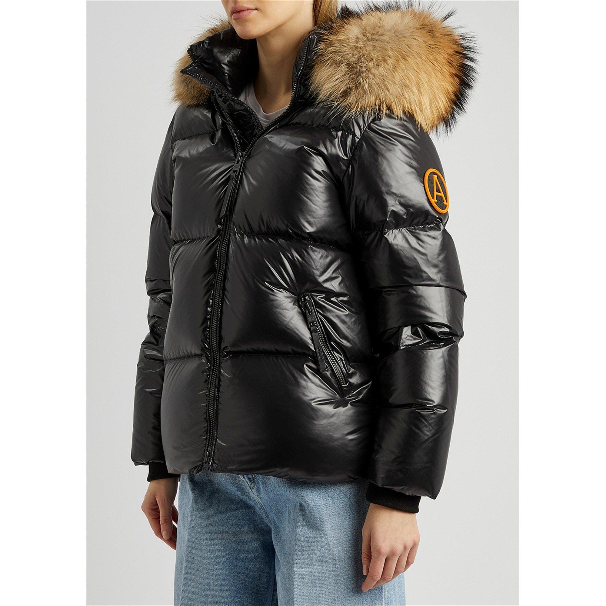 BLACK - Arctic Army - JKT SHORT FUR SHINY PUFFER JKT - 2