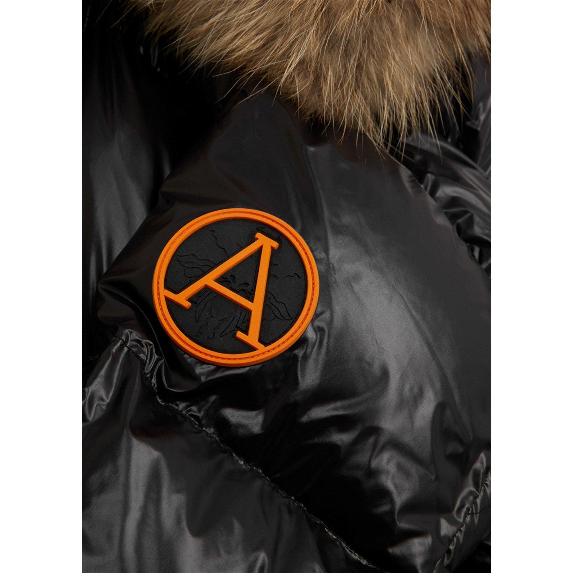 BLACK - Arctic Army - JKT SHORT FUR SHINY PUFFER JKT - 4