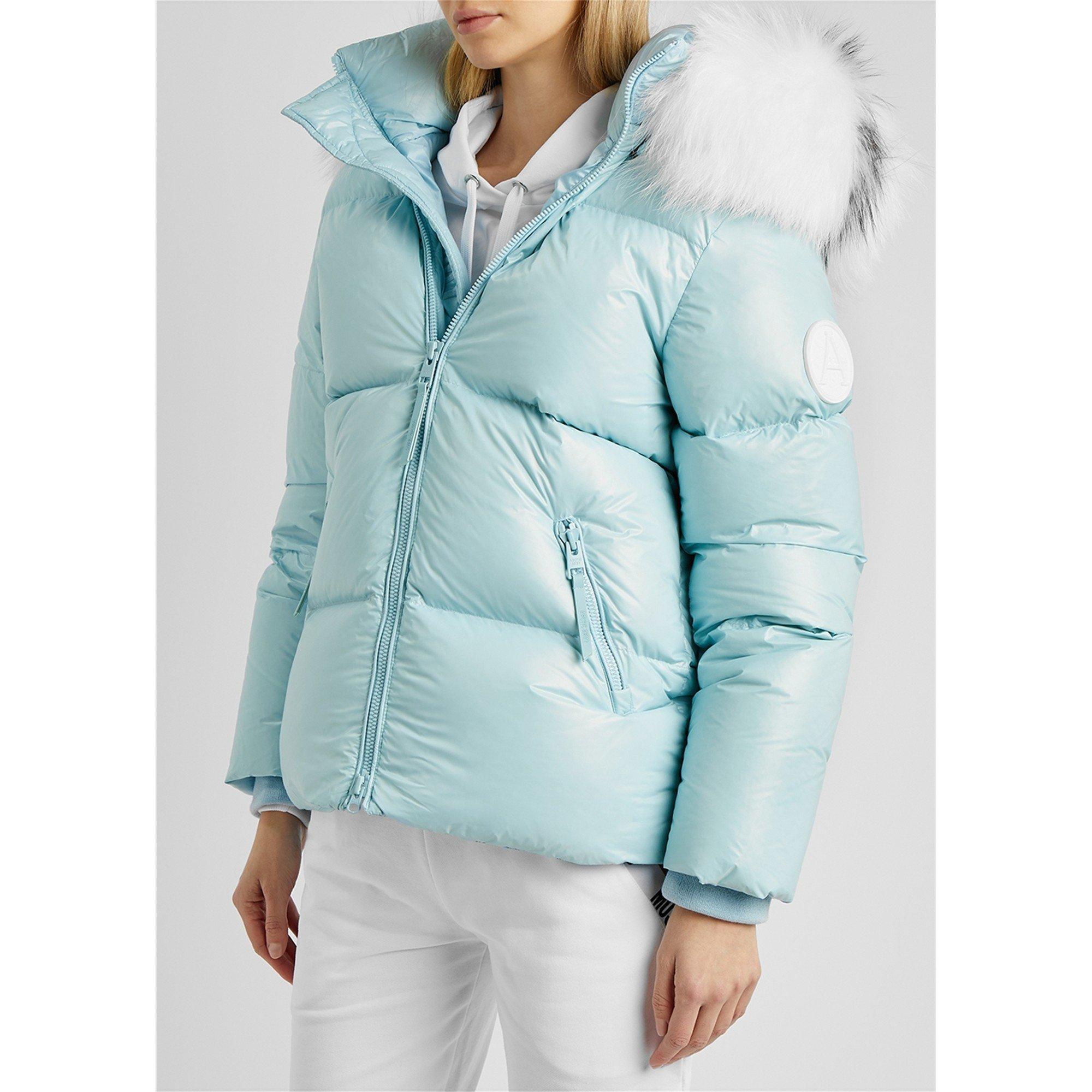 LIGHT BLUE - Arctic Army - JKT SHORT FUR HOOD PUFFER - 2
