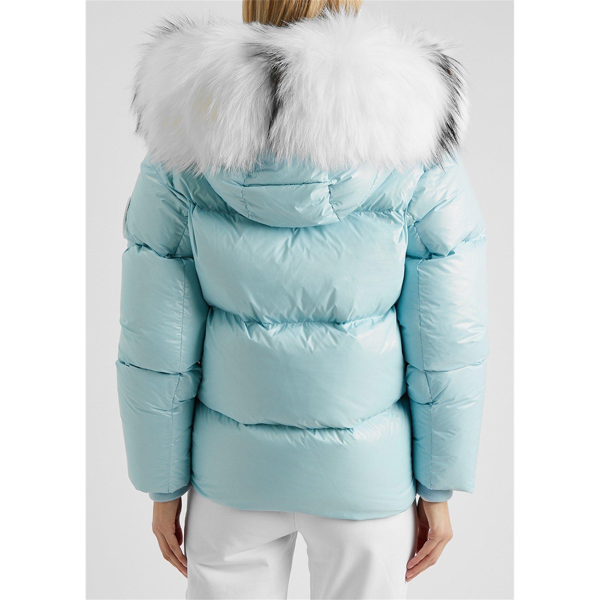 LIGHT BLUE - Arctic Army - JKT SHORT FUR HOOD PUFFER - 3
