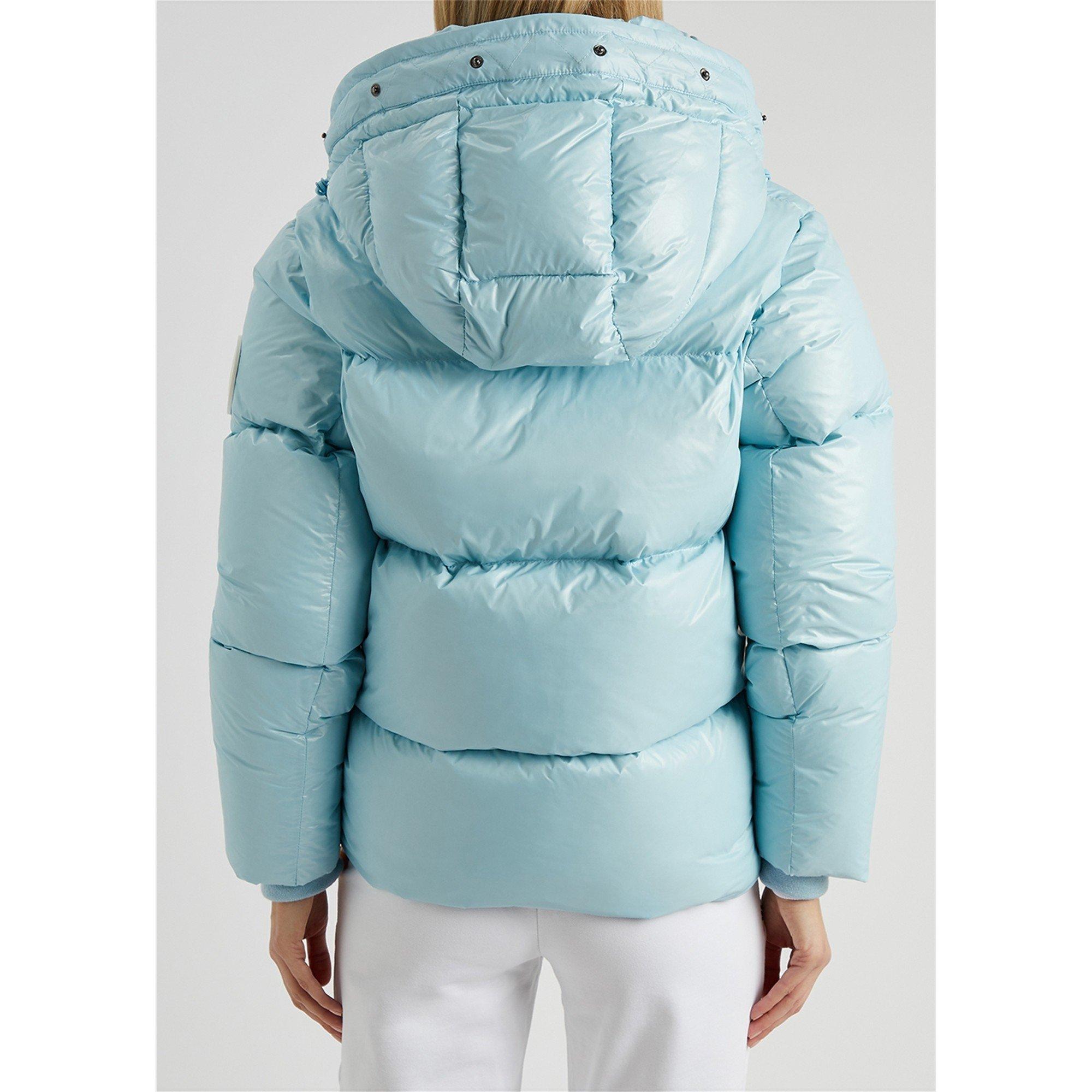 LIGHT BLUE - Arctic Army - JKT SHORT FUR HOOD PUFFER - 5