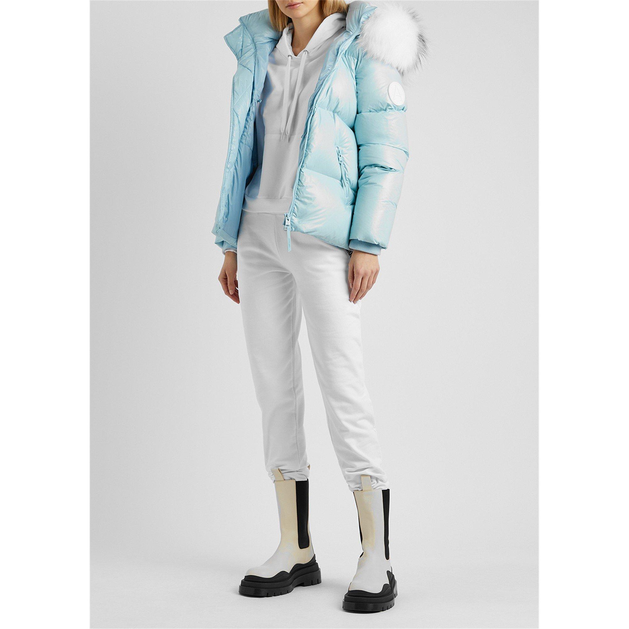 LIGHT BLUE - Arctic Army - JKT SHORT FUR HOOD PUFFER - 6