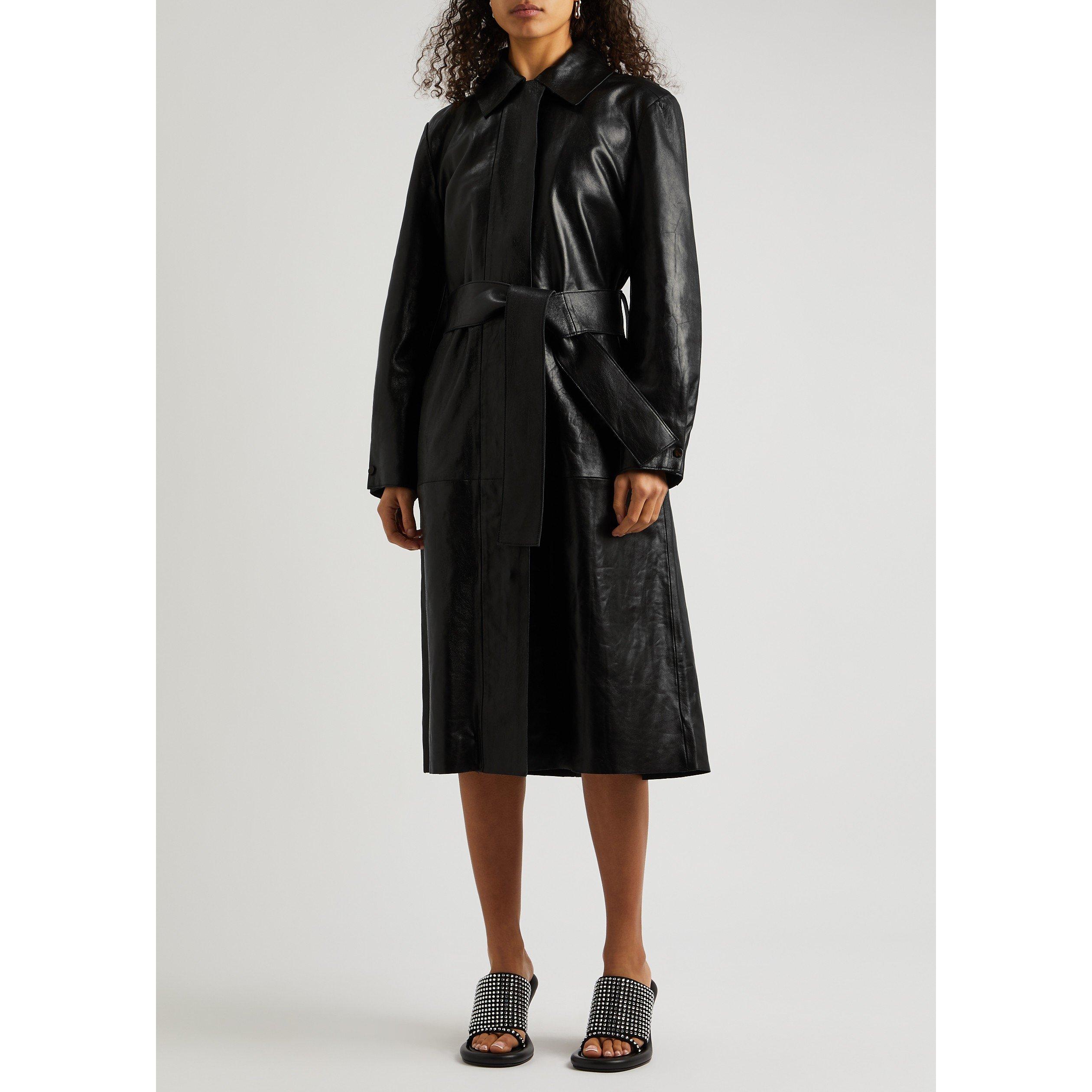 BLACK - Day Birger Et Mikkelson - C LS HARLOW LEATHER TRENCH - 2