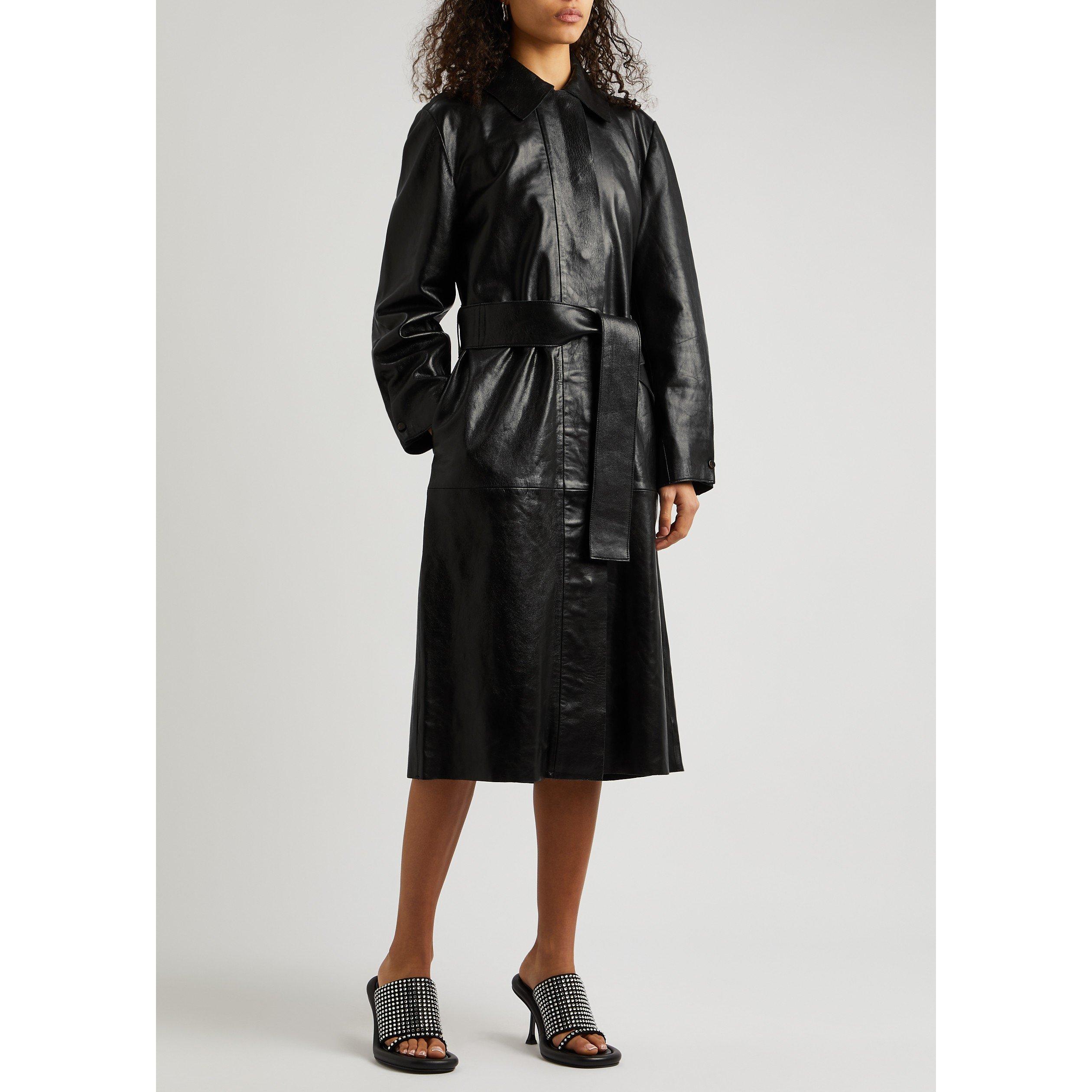 BLACK - Day Birger Et Mikkelson - C LS HARLOW LEATHER TRENCH - 5