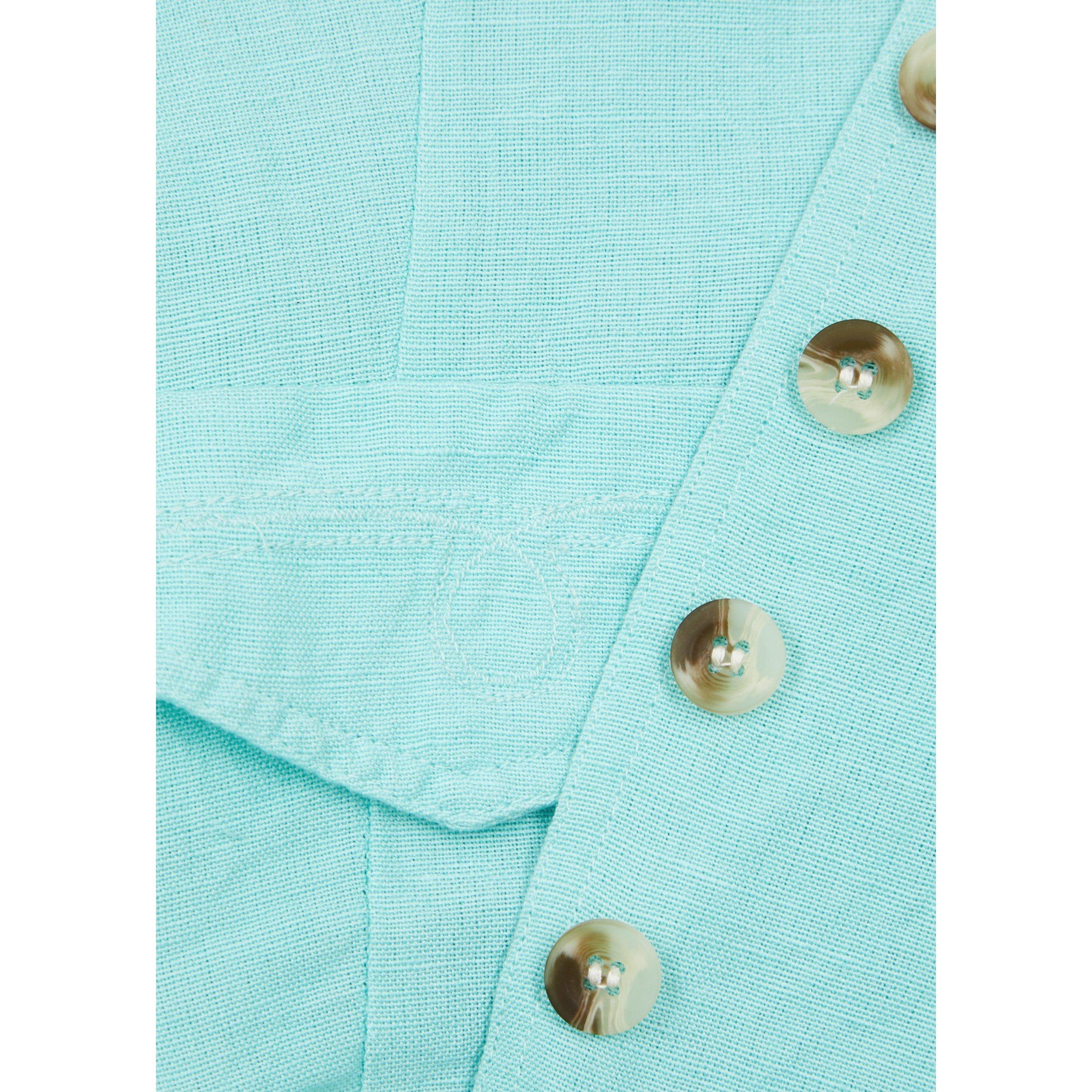 BLUE - Gimaguas - Women's Sole Linen Waistcoat - 4