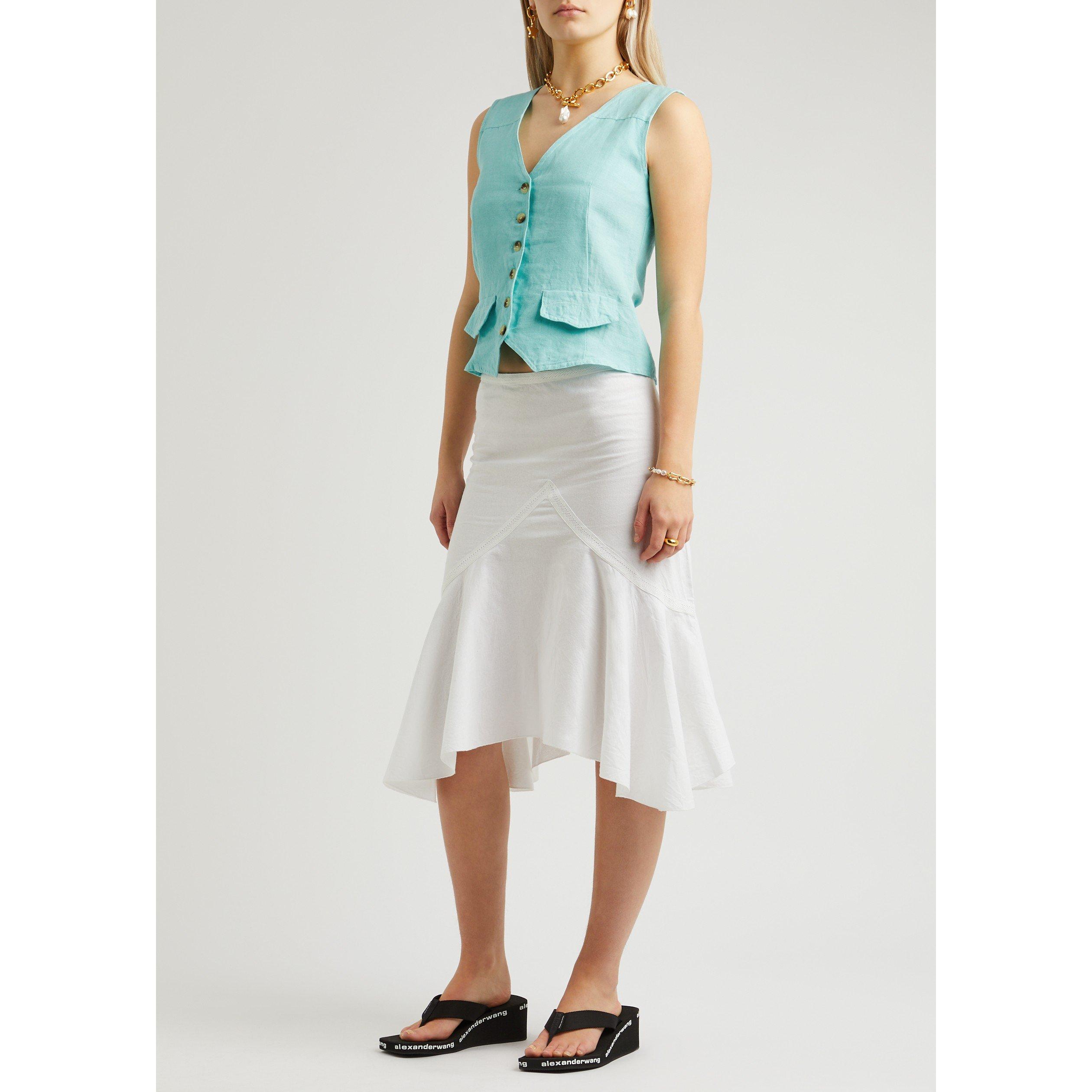 BLUE - Gimaguas - Women's Sole Linen Waistcoat - 5