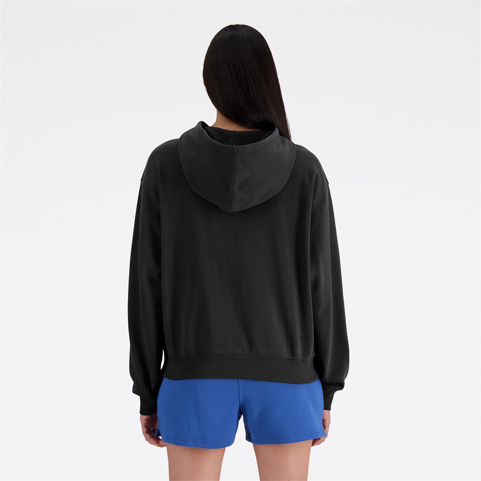 Black - New Balance - French Terry Hoodie - 3