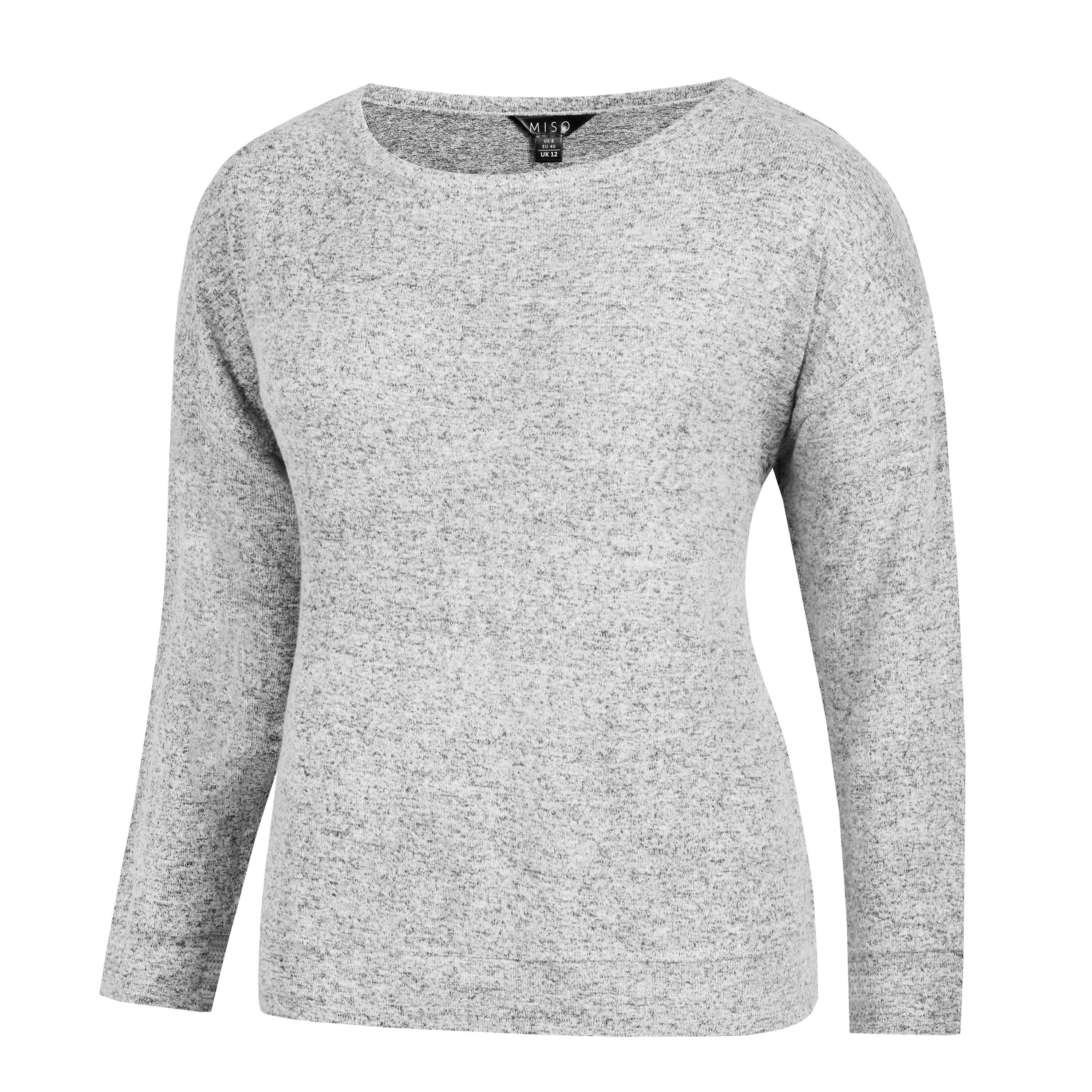 Grey Marl - Miso - Sft Flc Crew - 6