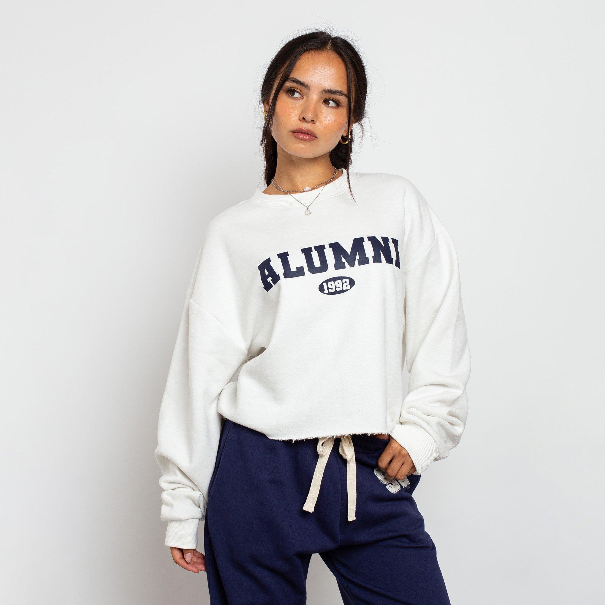 WHITE - Daisy Street - DS Graphic Cropped Sweater - 4