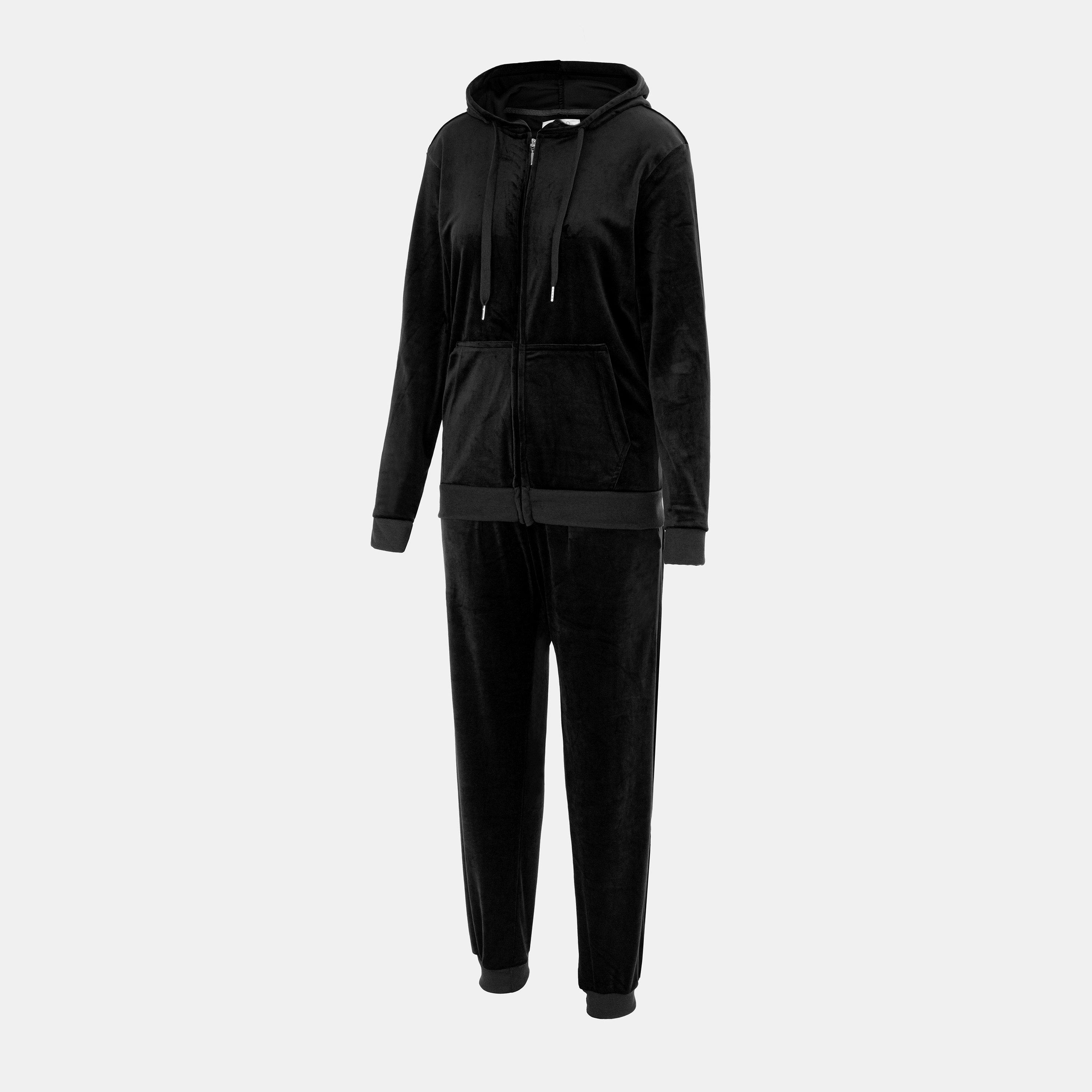 Black - Miso - Women Velour Tracksuit - 3