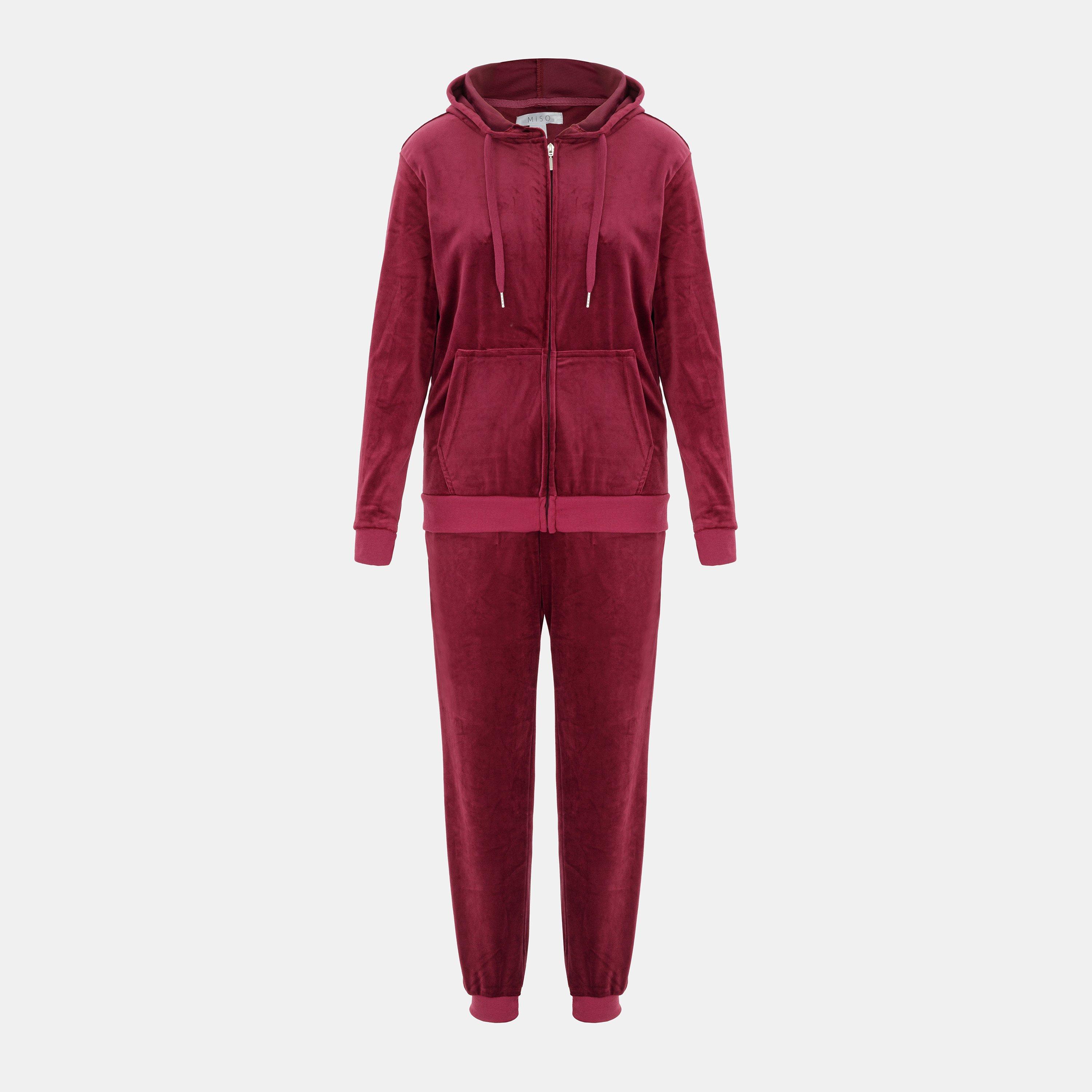 Miso Women's Fuchsia Velour Tracksuit - 6 (2XS)