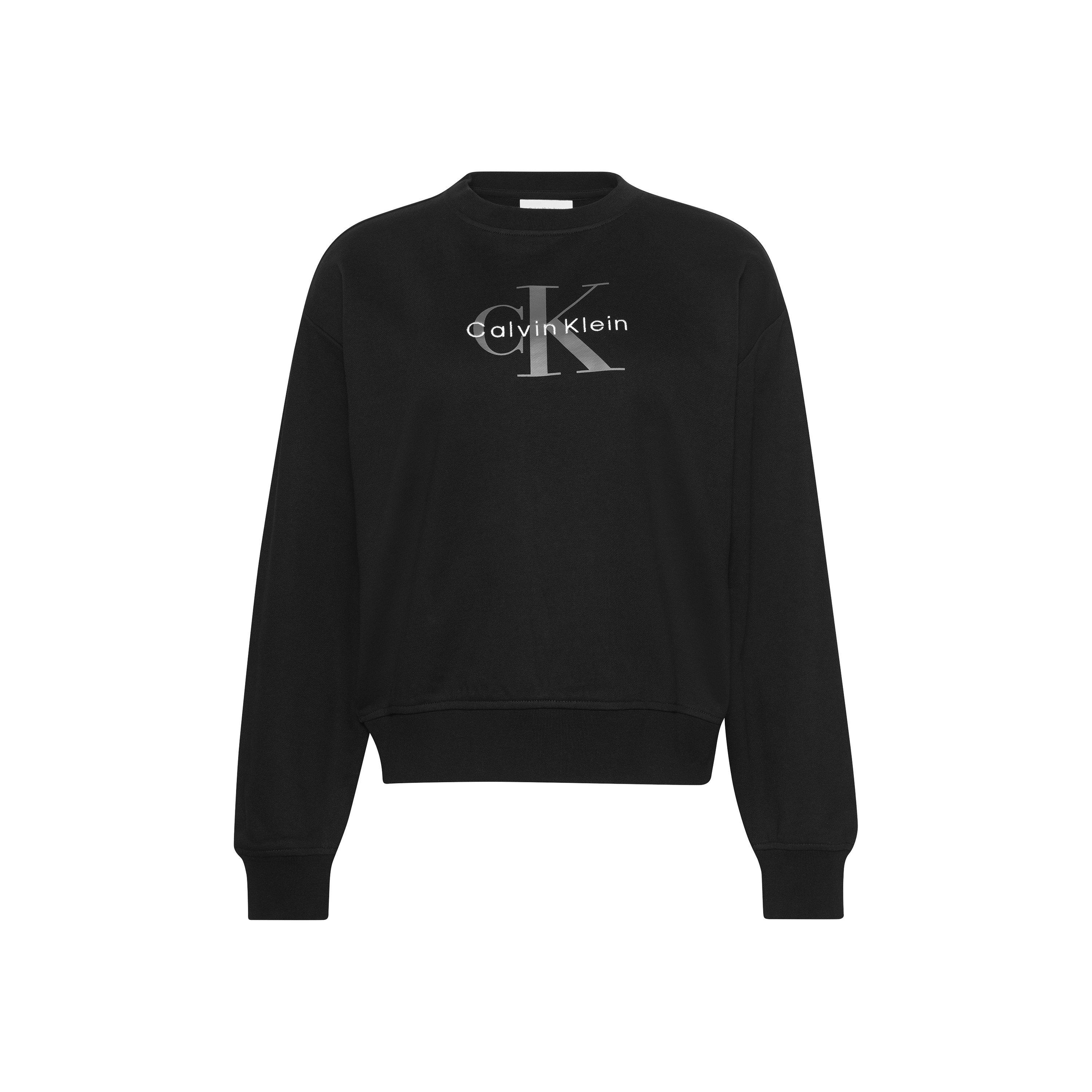 Calvin Klein Jeans Women's Cotton Crew Sweatshirt - Black - 8 (XS)