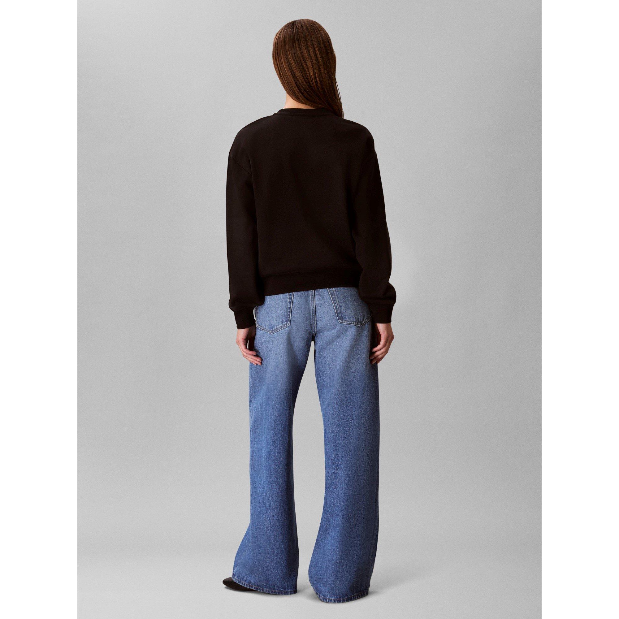 Black - Calvin Klein Jeans - Women's Cotton Crew Sweatshirt - 3