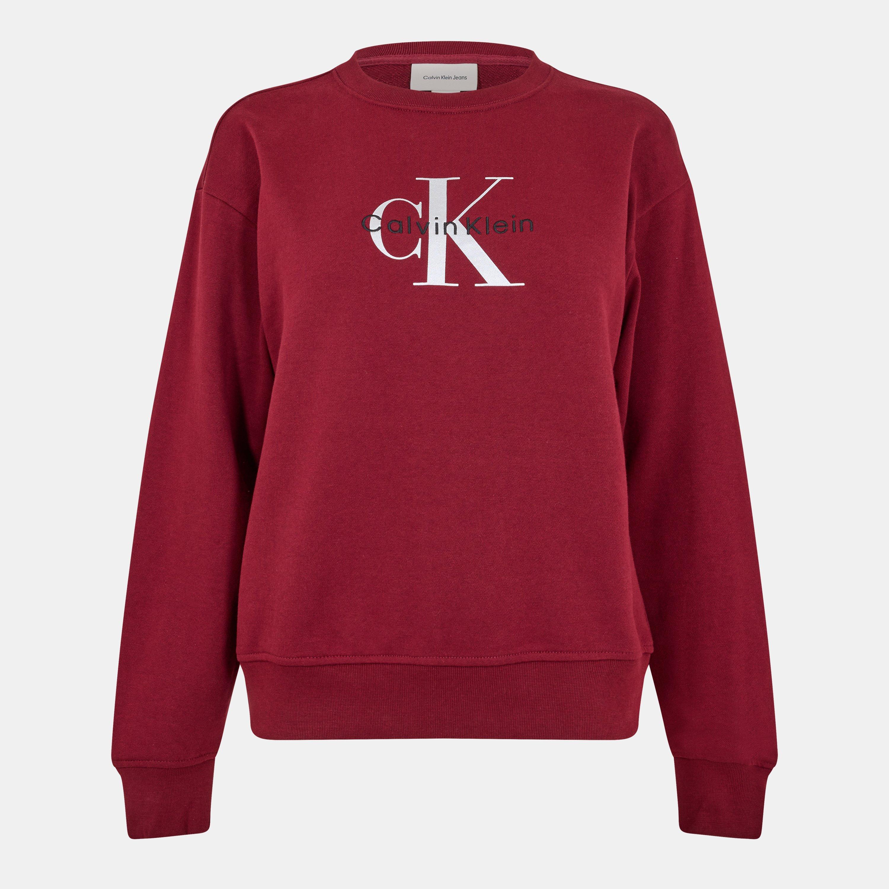 Calvin Klein Jeans Women's Cotton Crew Sweatshirt - Renaissance Red - 8 (XS)