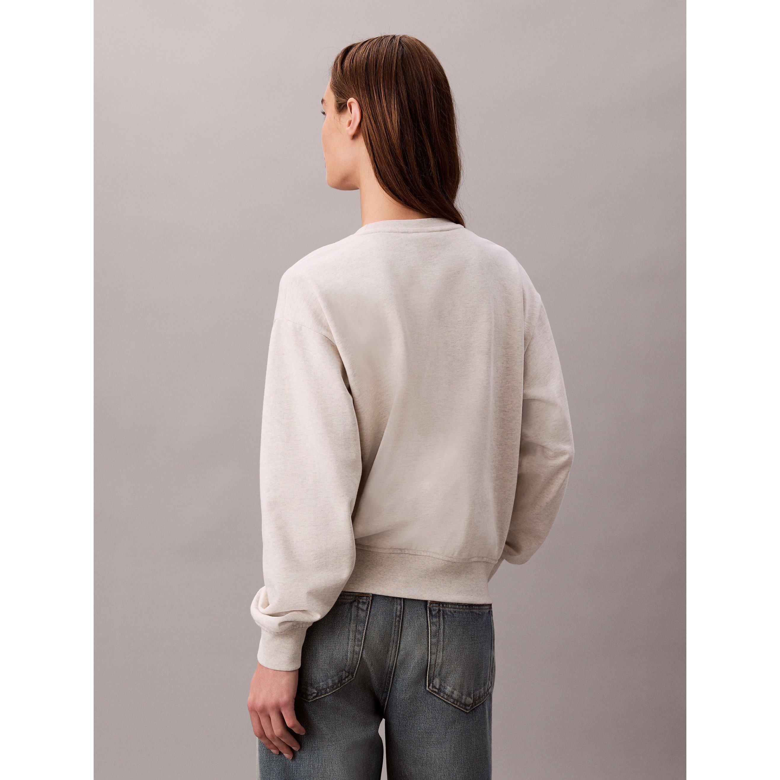 Vanilla Heather - Calvin Klein Jeans - Women's Cotton Crew Sweatshirt - 7