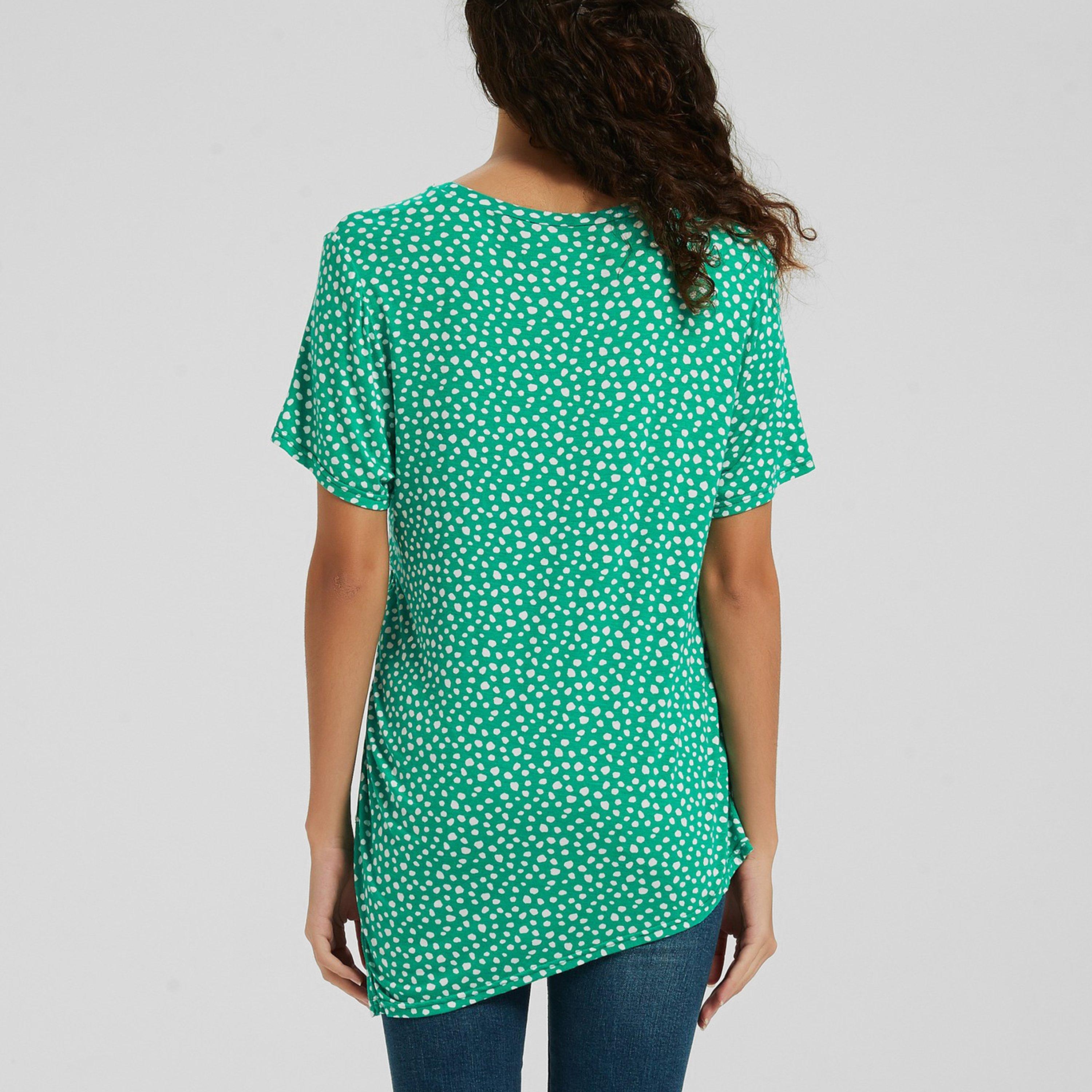 Green Spot - Be You - Women's Ruched Side Regular Fit T-Shirt - 2