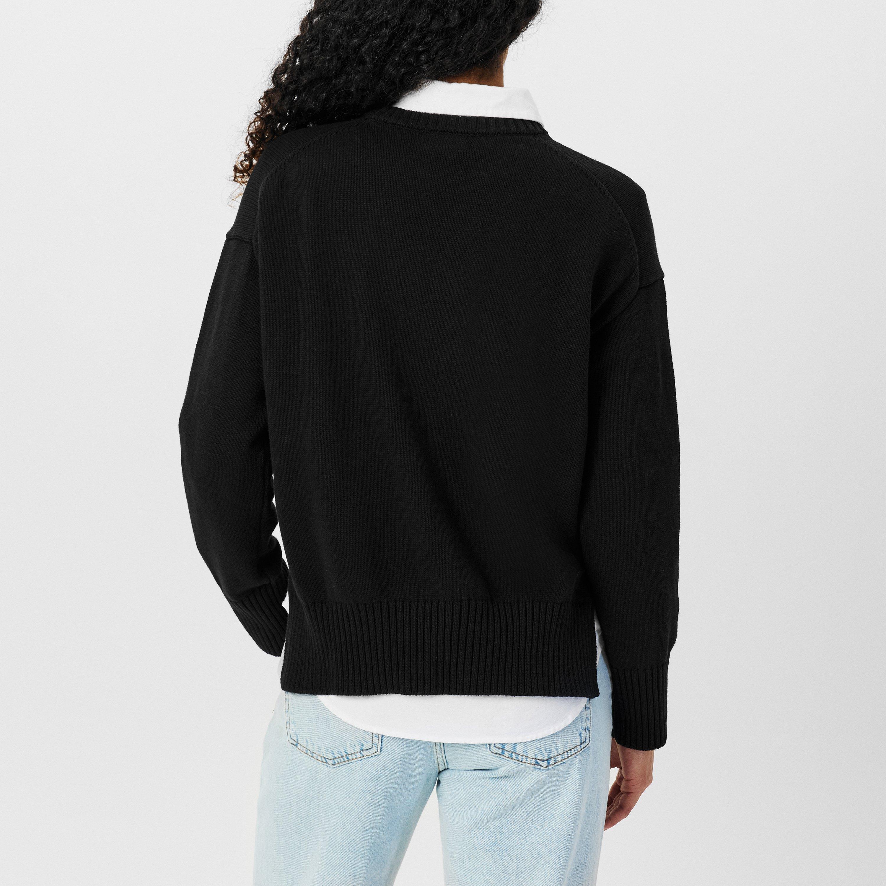 Jet Black - Guess - Triangle Knit Sweater - 4