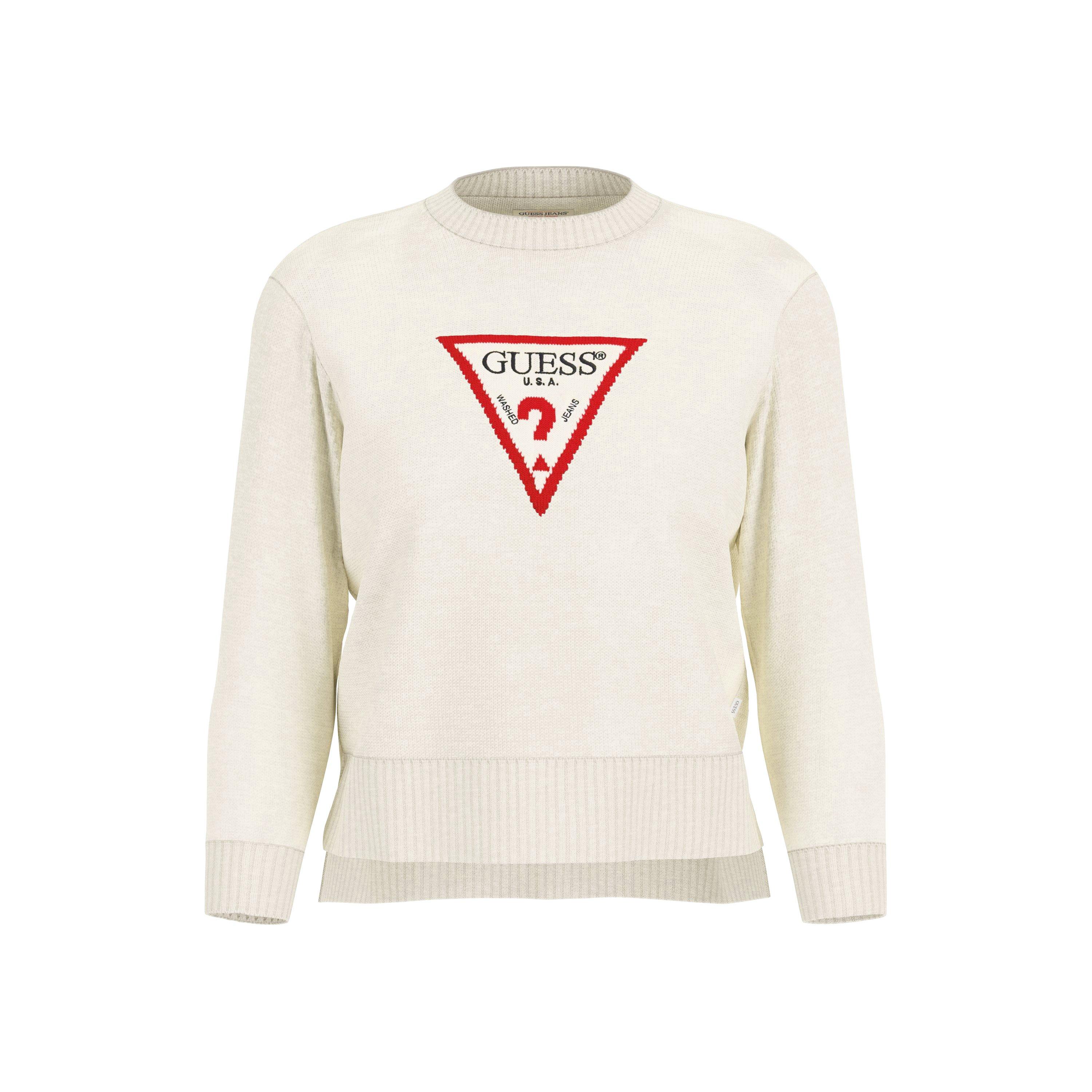 Bianco caldo - Guess - Triangle Knit Sweater - 1