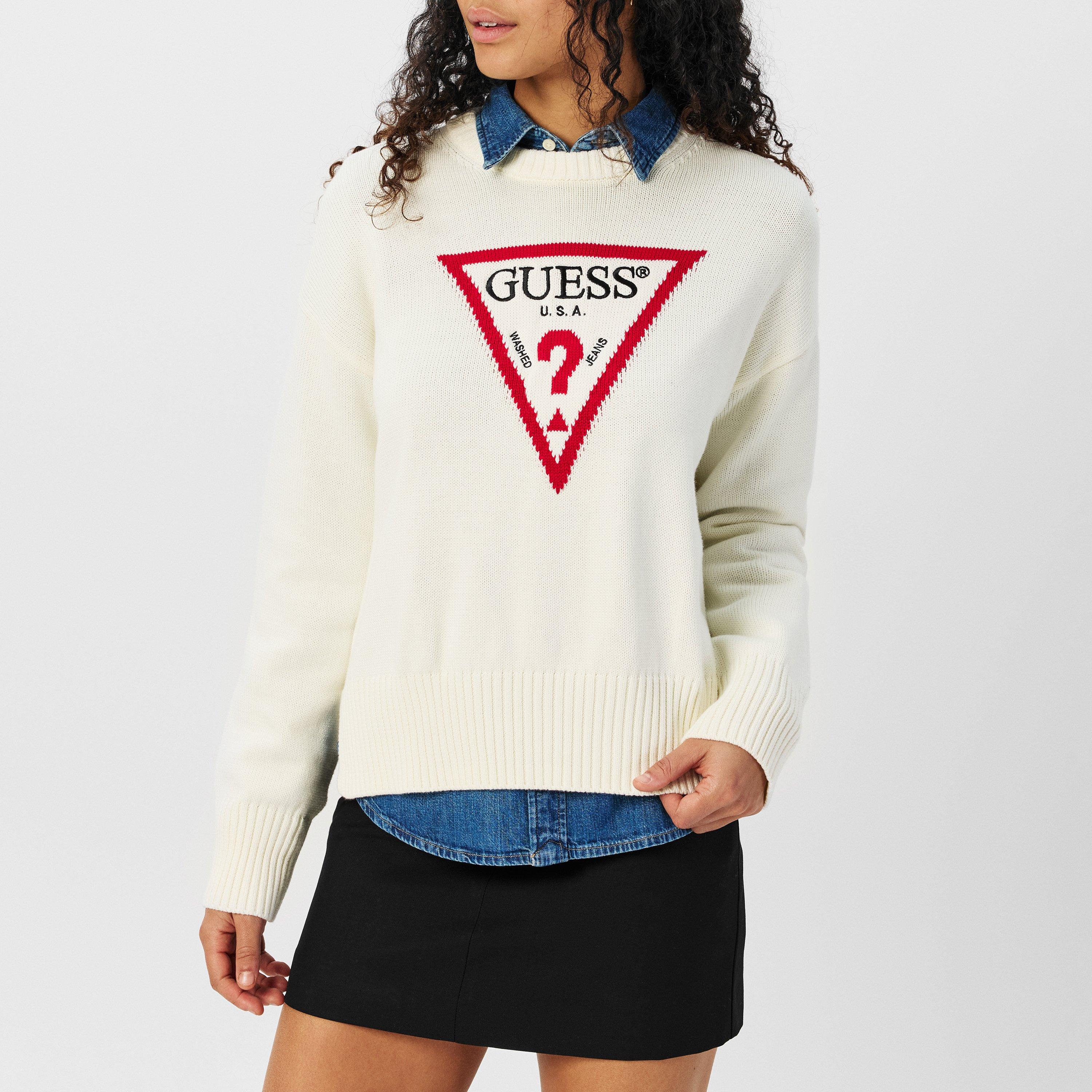 Bianco caldo - Guess - Triangle Knit Sweater - 3