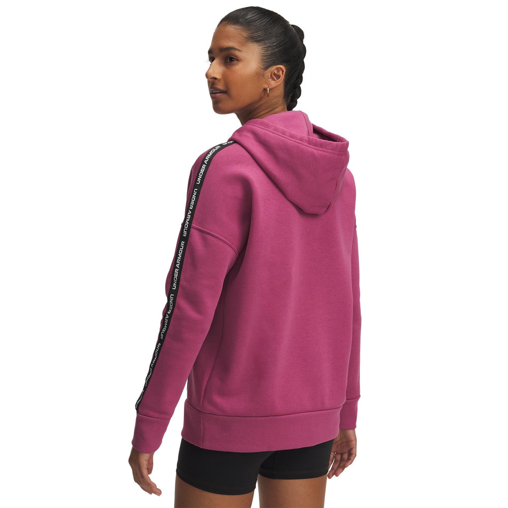 Fuchsia Dusk - Under Armour - Icon Fleece Tape Hoodie - 2