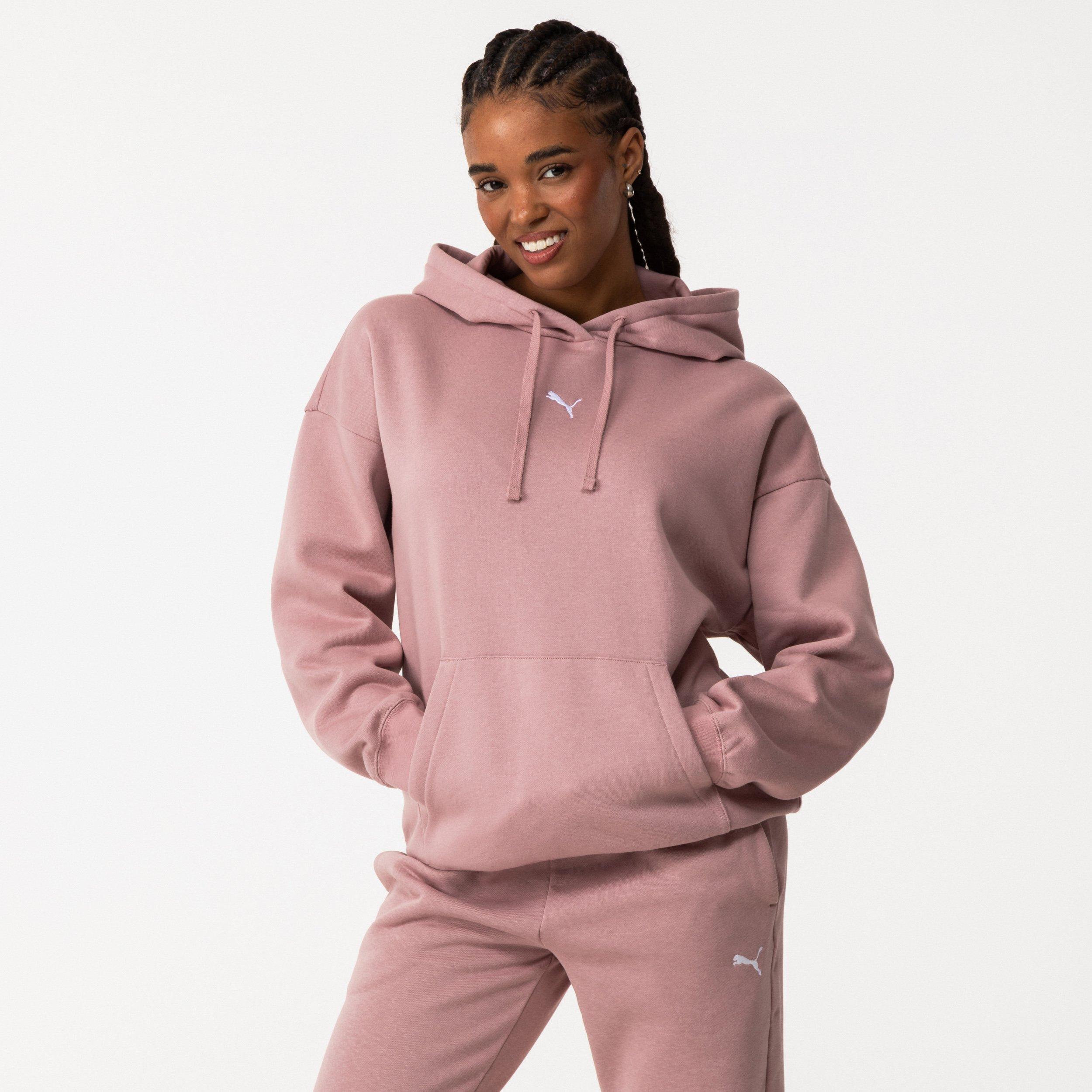 Puma Women's Essentials Oversized Hoodie - Mauve - 8 (XS)