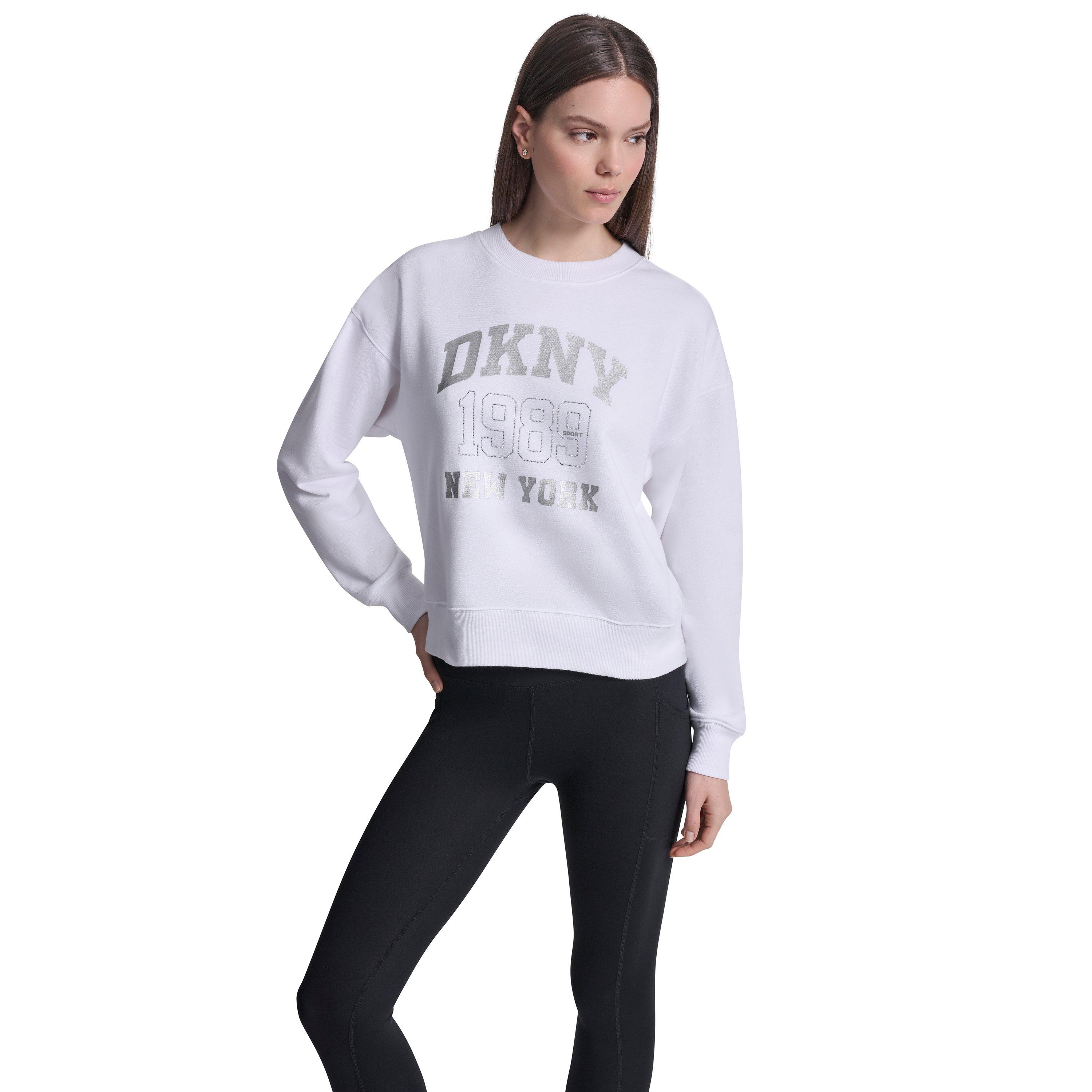Dkny Women's Crew Sweatshirt - White - 8 (XS)