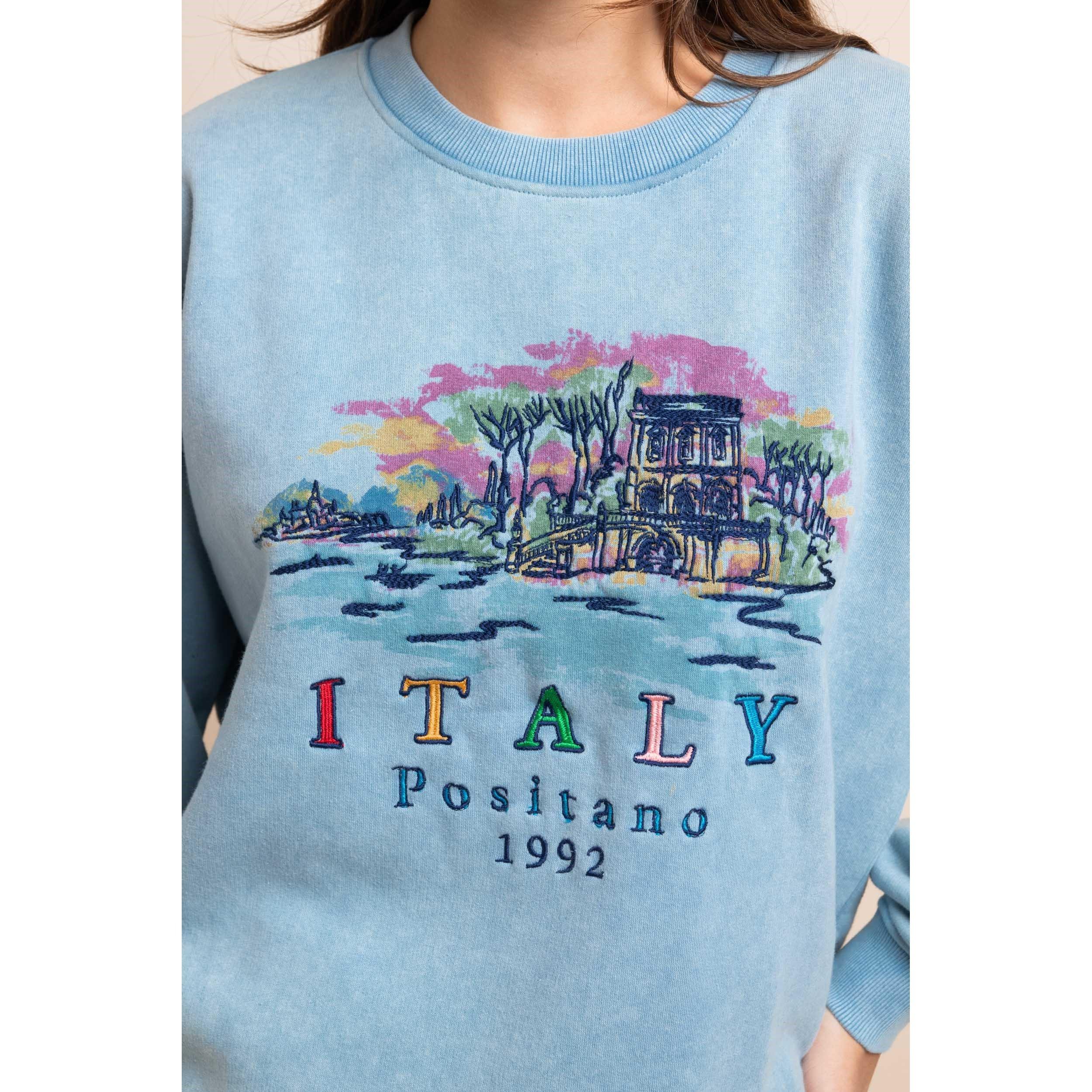 Prana plave - Daisy Street - Women's Embroidered Crew Sweatshirt - 2