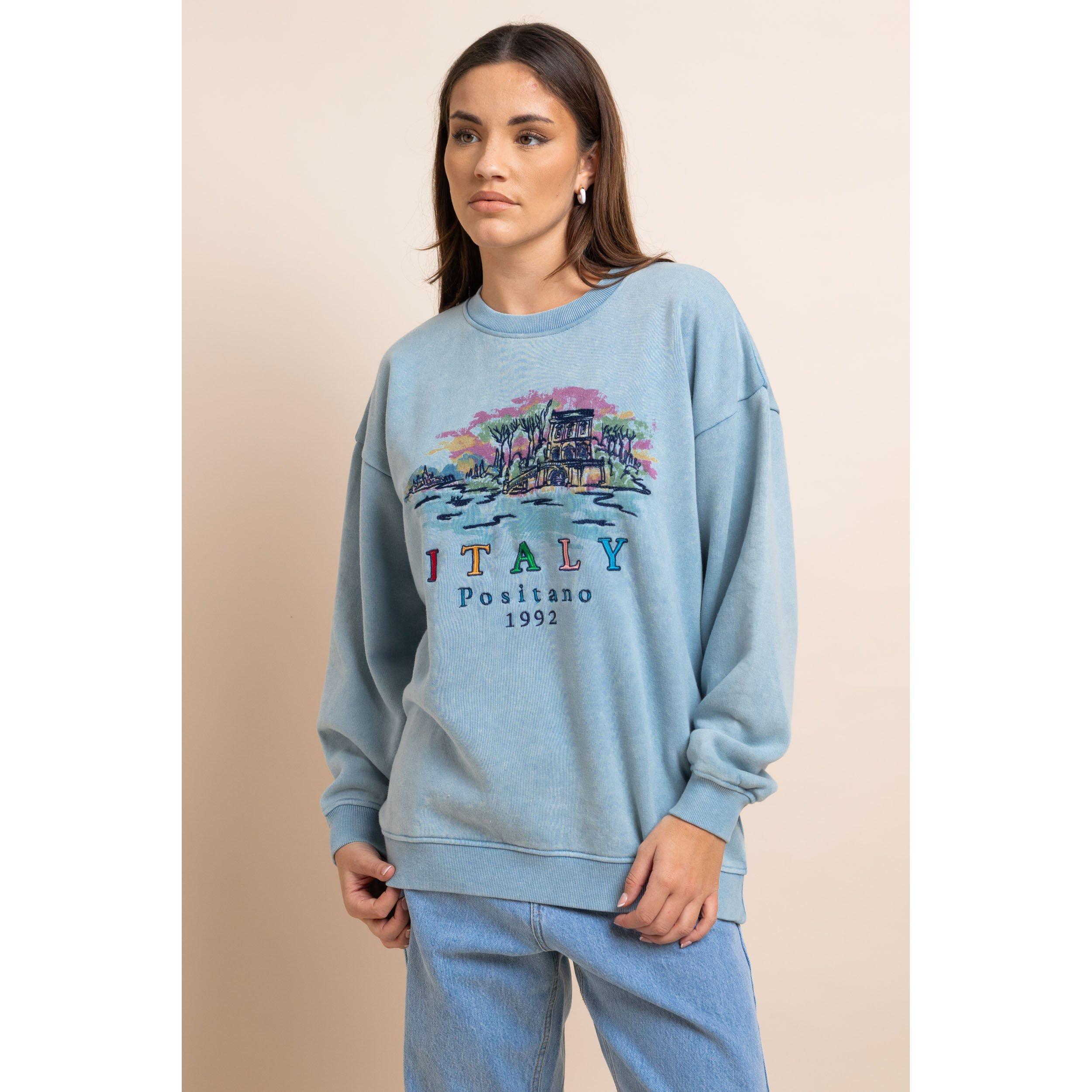 Prana plave - Daisy Street - Women's Embroidered Crew Sweatshirt - 4