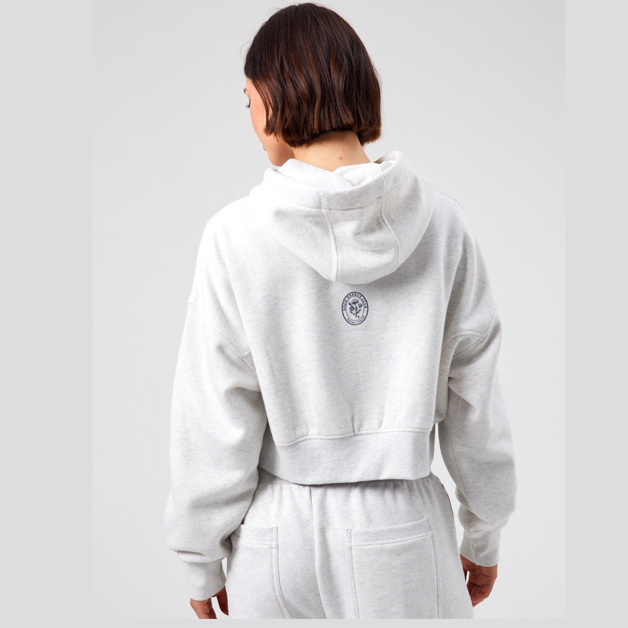 White Marl - Original Creator - Crop Hoodie - 4
