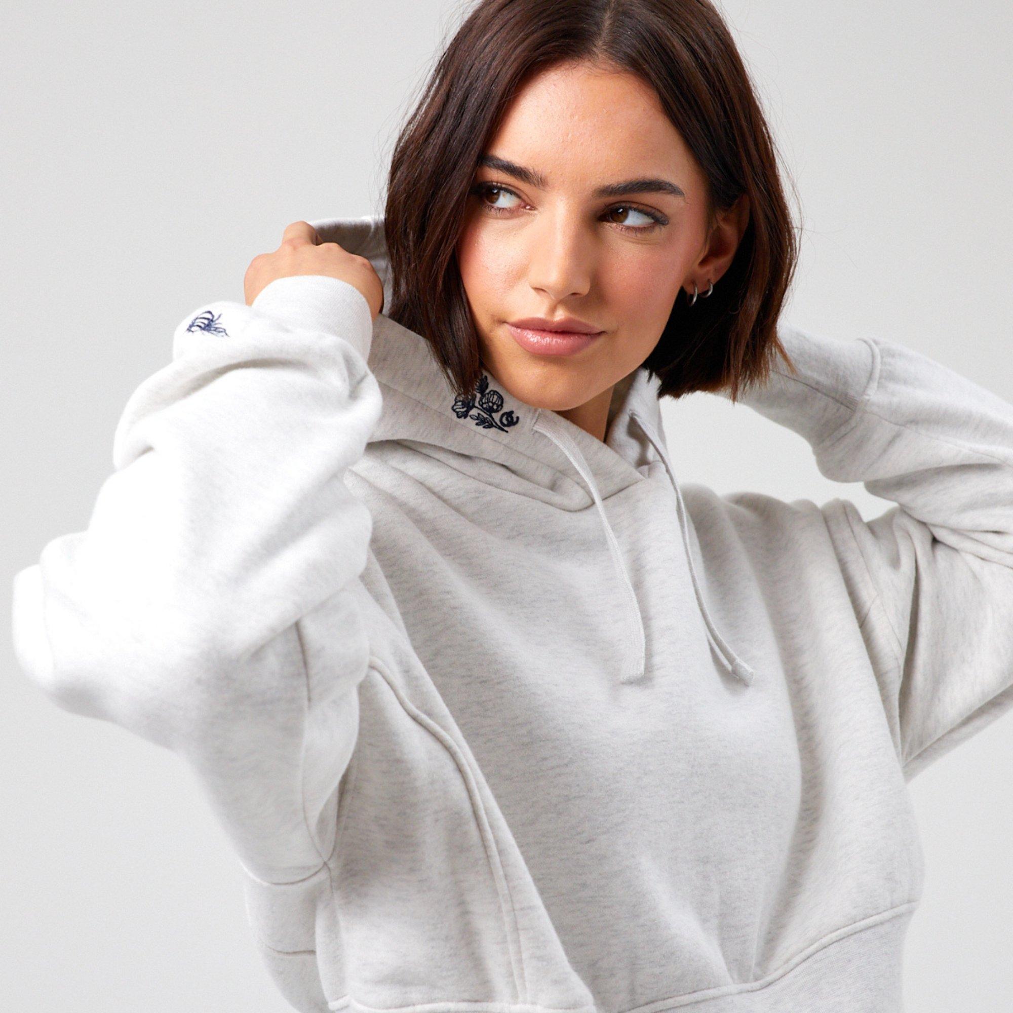White Marl - Original Creator - Crop Hoodie - 6