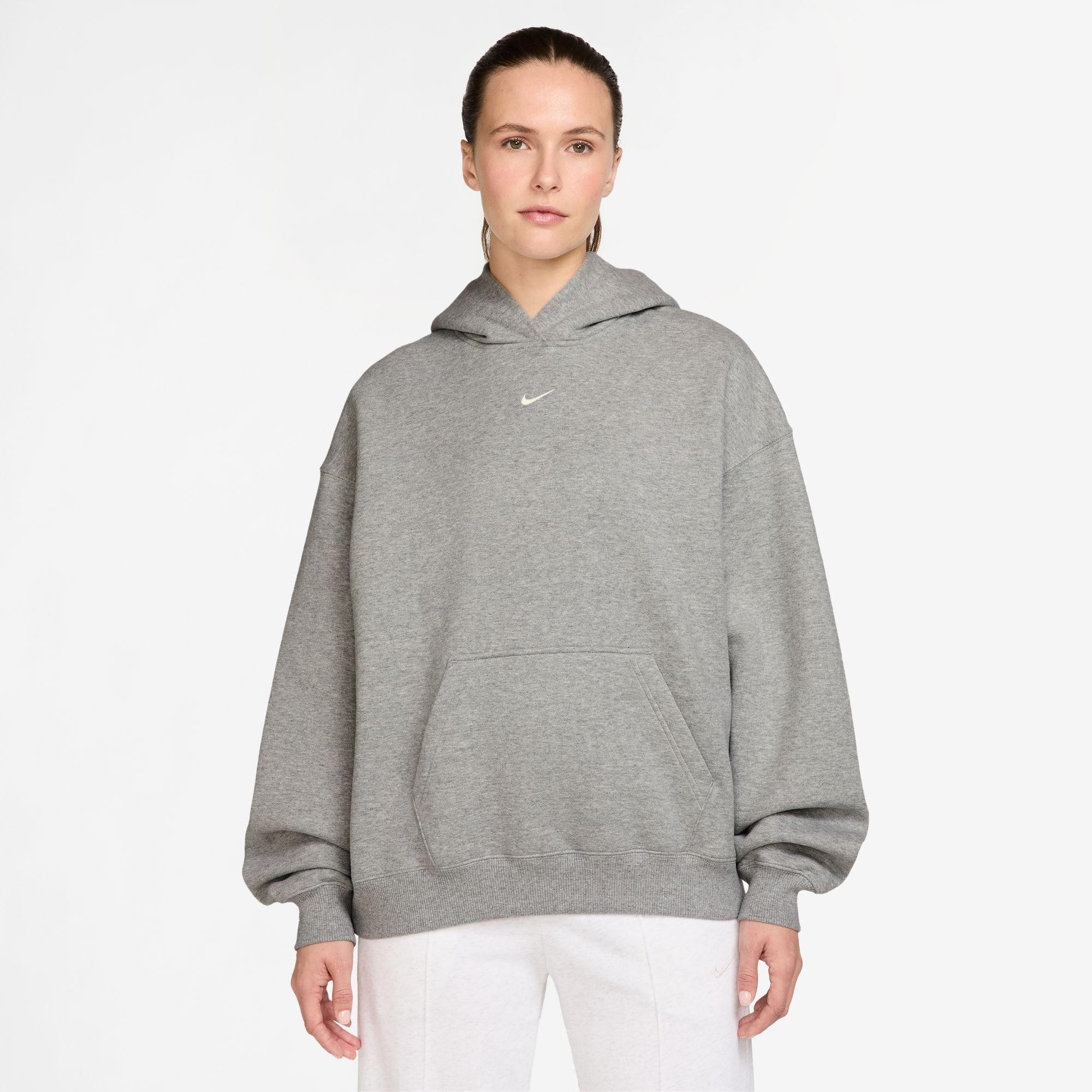 Nike Studio Fleece Medium Weight Hoodie 'Dark Grey Heather Sail' (Women's) — foto 2