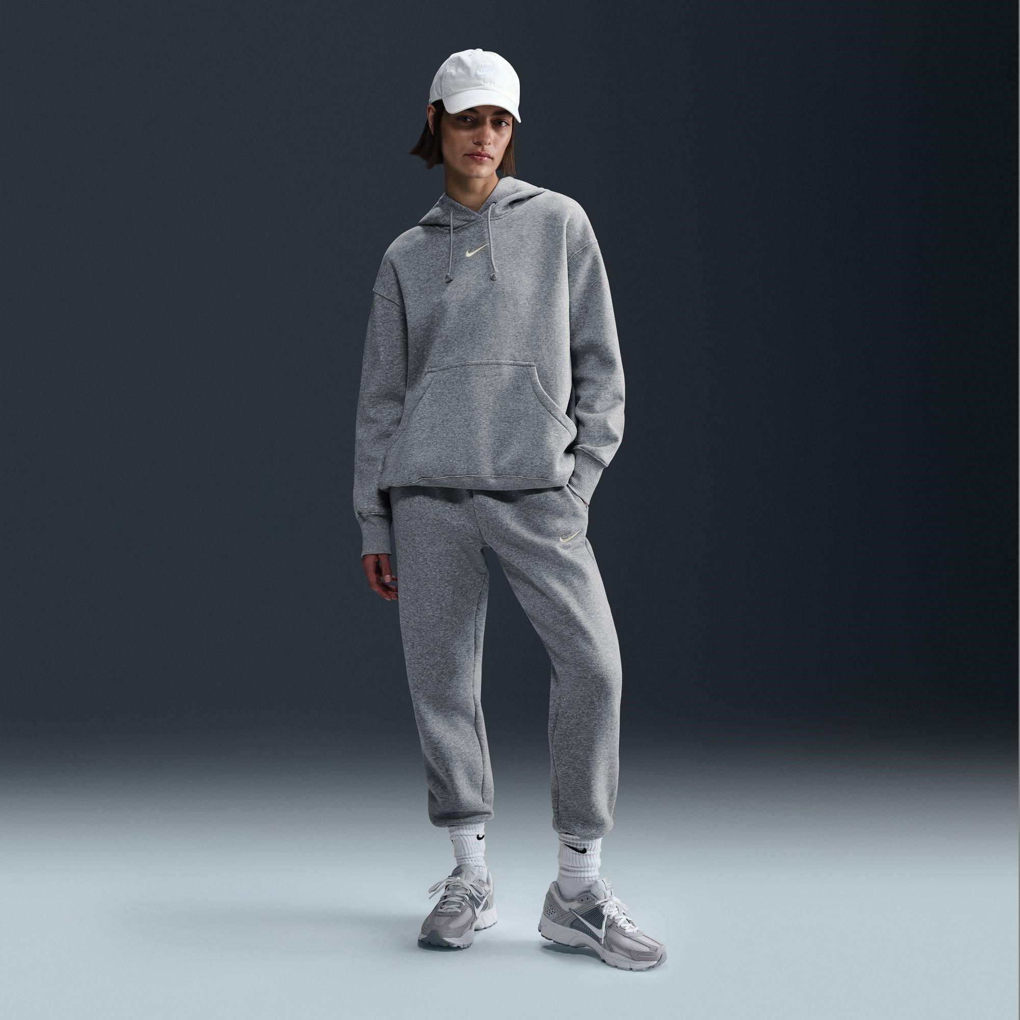 Nike Studio Fleece Medium Weight Hoodie 'Dark Grey Heather Sail' (Women's) — foto 5